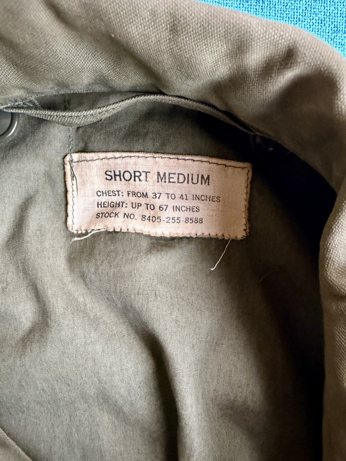 Vintage 1958 US Army M-51 Field Jacket Short Medium M1951 Korean War OG-107