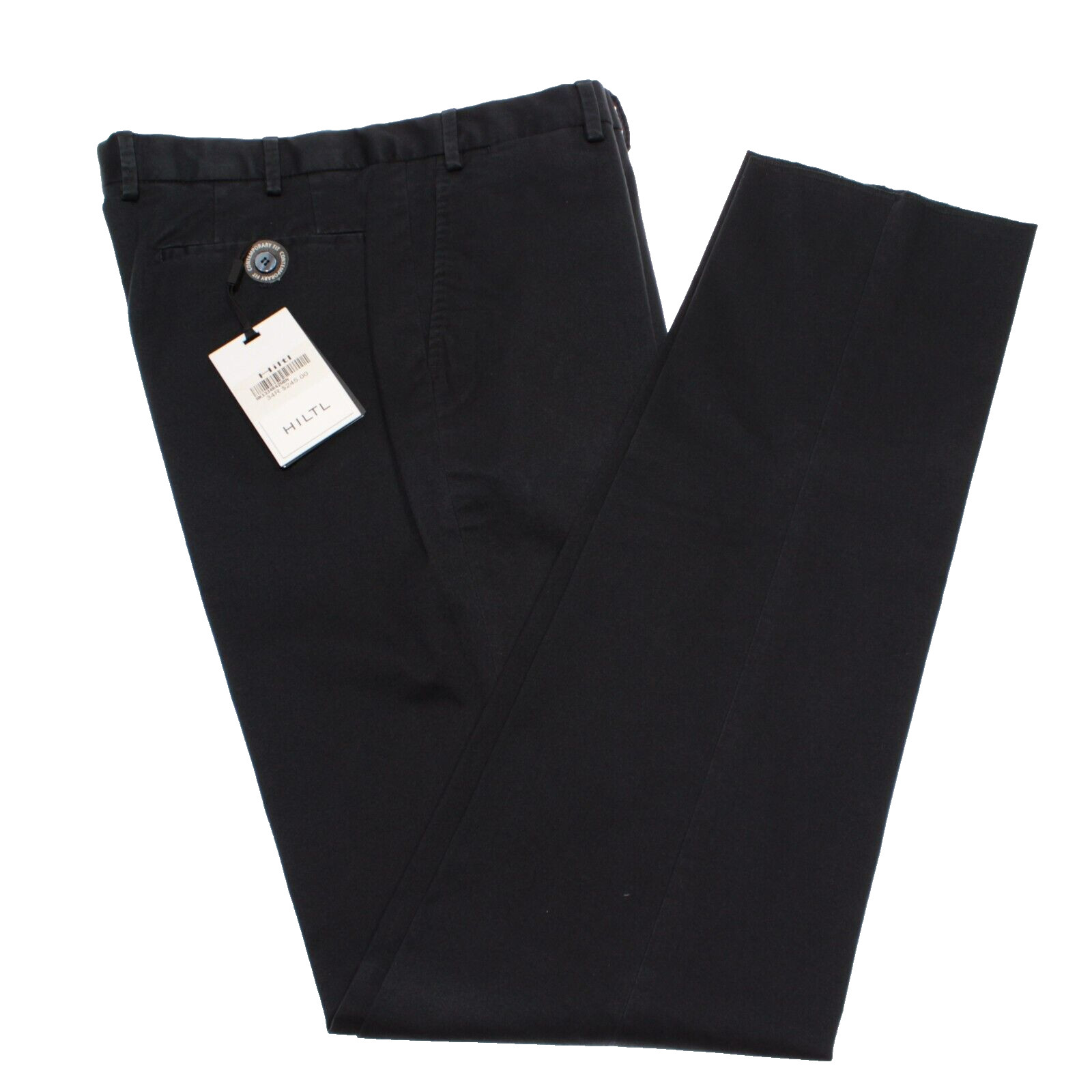 Hiltl NWD Cotton Blend Chinos / Casual Pants Size 34 US Dayne In Solid Blue