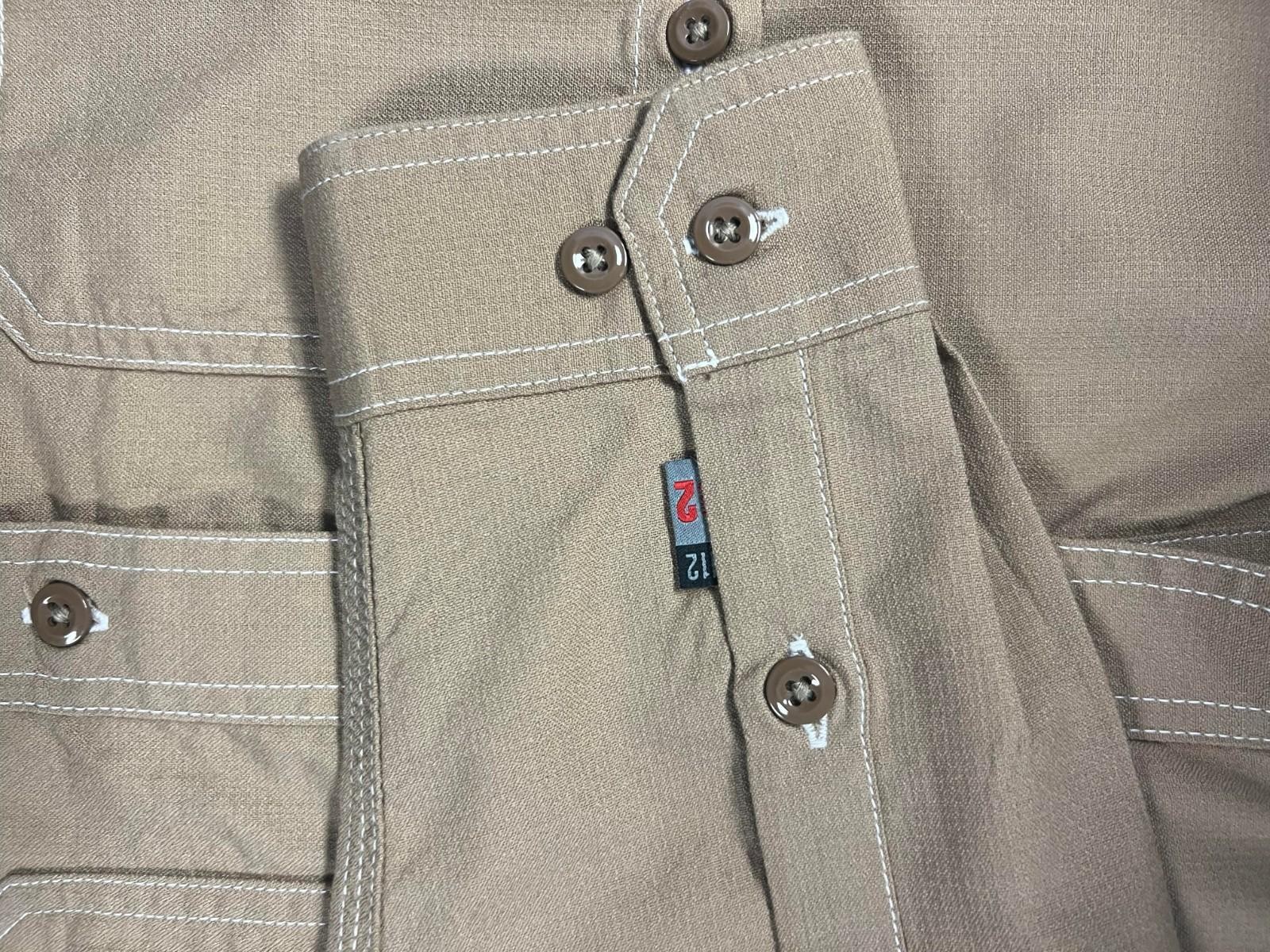 Carhartt FR Men’s Dark Khaki Shirt Flame Resistant Long Sleeve Lightweight (S04)