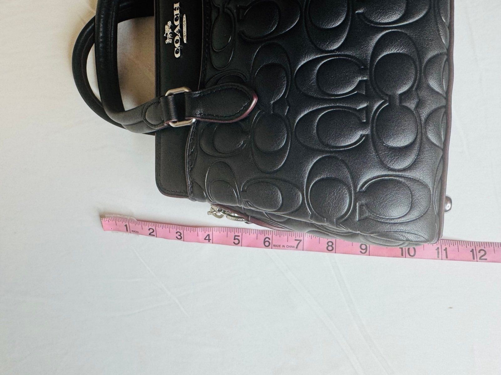 Coach Mini Darcie Carryall Bag br In Blocked Signature Canvas Black