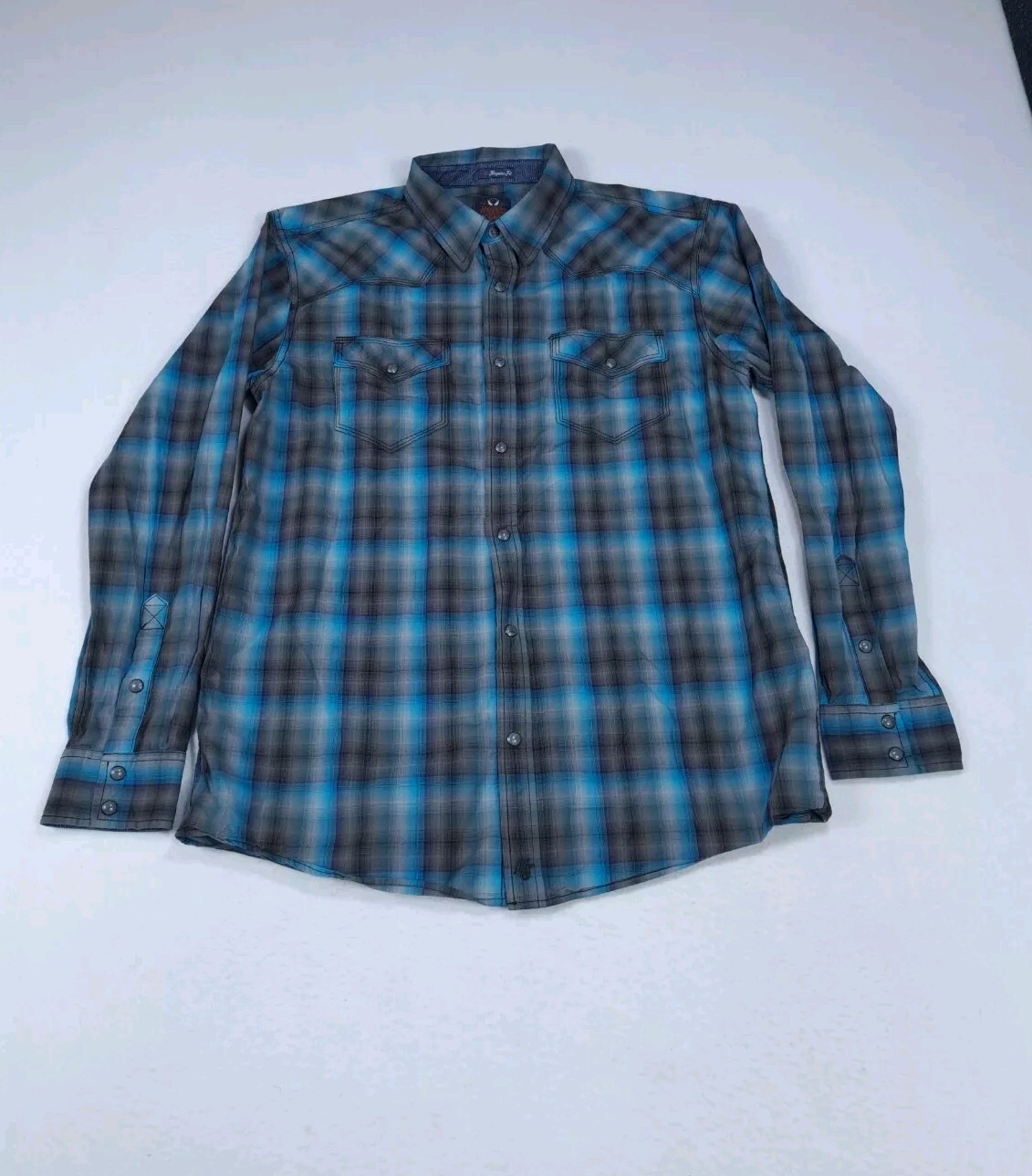 Moon Shine Spirit Shirt Mens Medium Multicolor Pearl Snap Westerncore Cowboycore