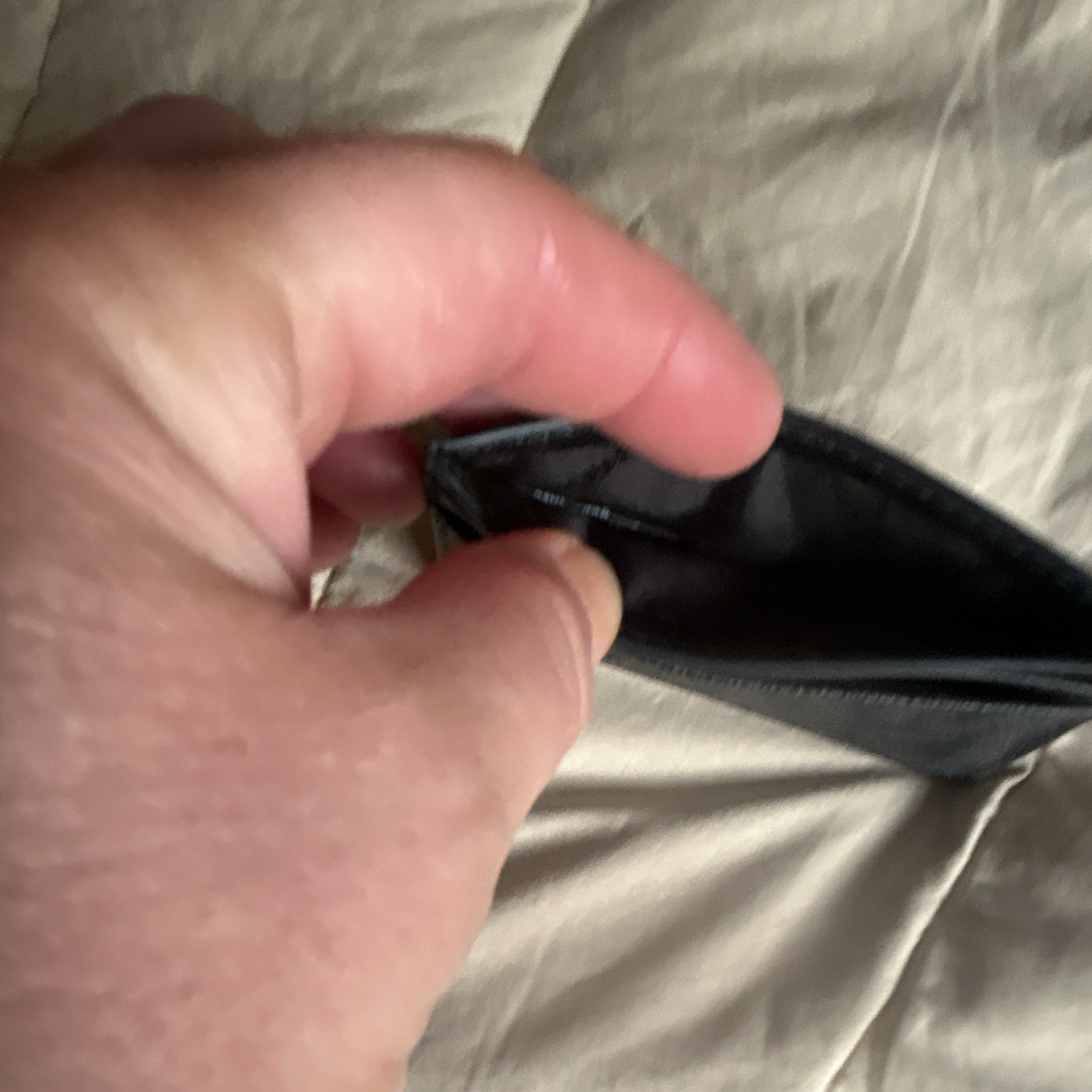 Men’s Black Slim Card Case Wallet, Solid, Multiple Card Slots, Credit Card