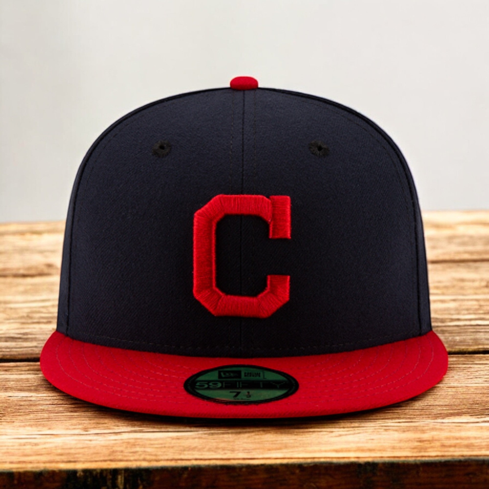 [70458576] Mens New Era MLB 59Fifty Authentic Fitted Cap – Cleveland Indians