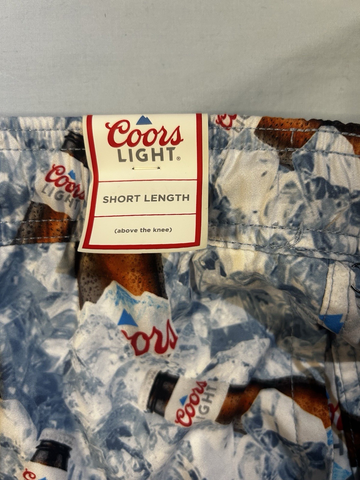 Coors Light Men’s Swim Shorts Trunks 2XB Big & Tall Blue Beer Bottle No lining