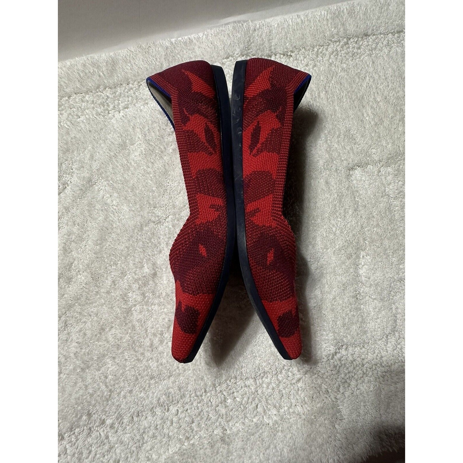 Rothy’s The Point Pattern Red Camo Limited Edition Flats Shoes W8 Retired