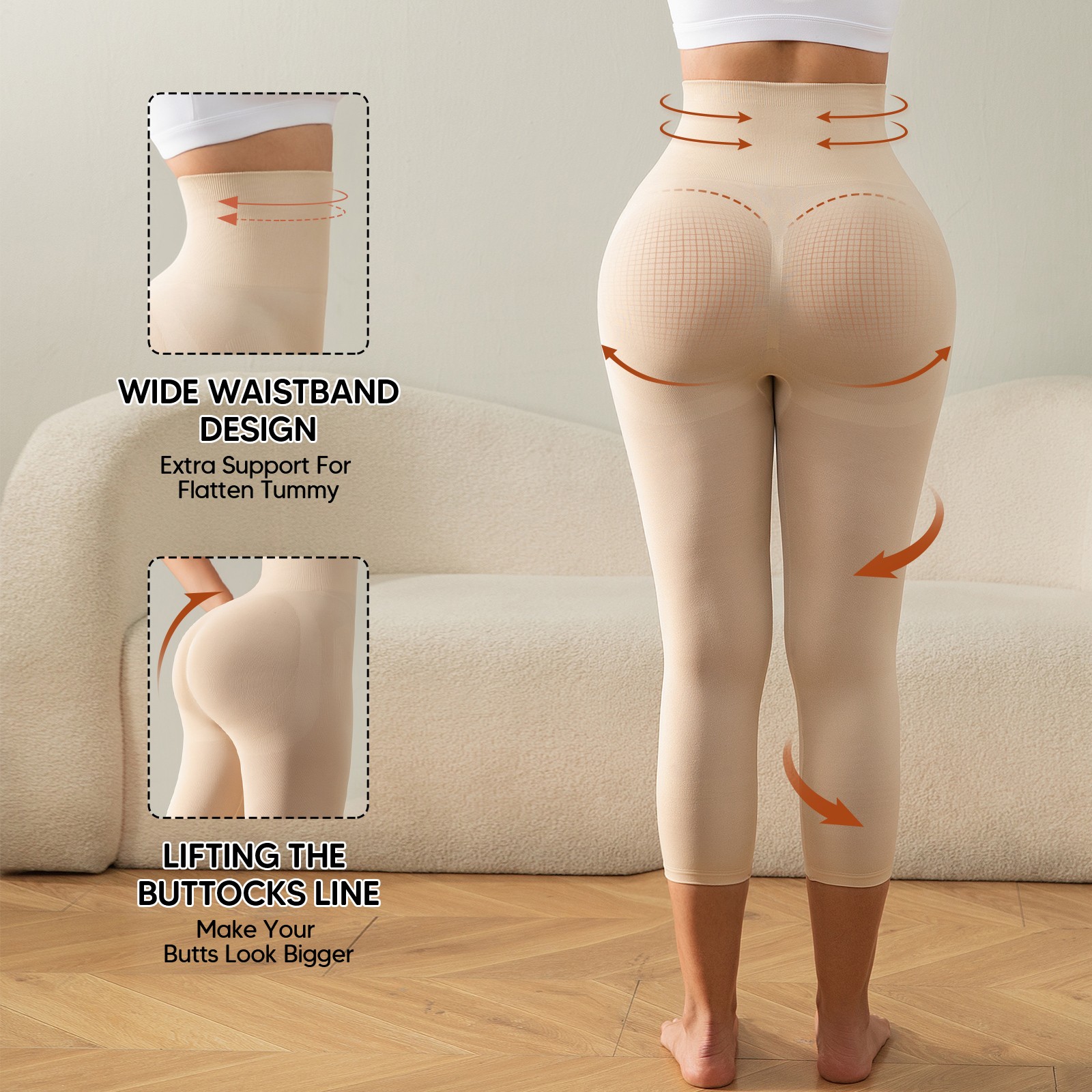 Women Anti Cellulite Compression Capris Thigh Slimmer Slimming Body Shaper
