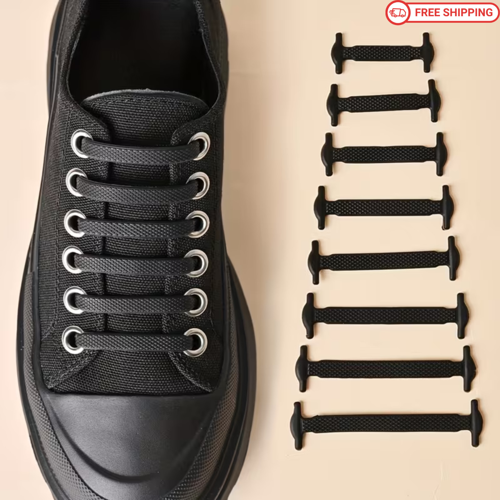 16PCS Silicone No Tie Shoelaces Elastic Stretch Shoe Laces for Kids Adults