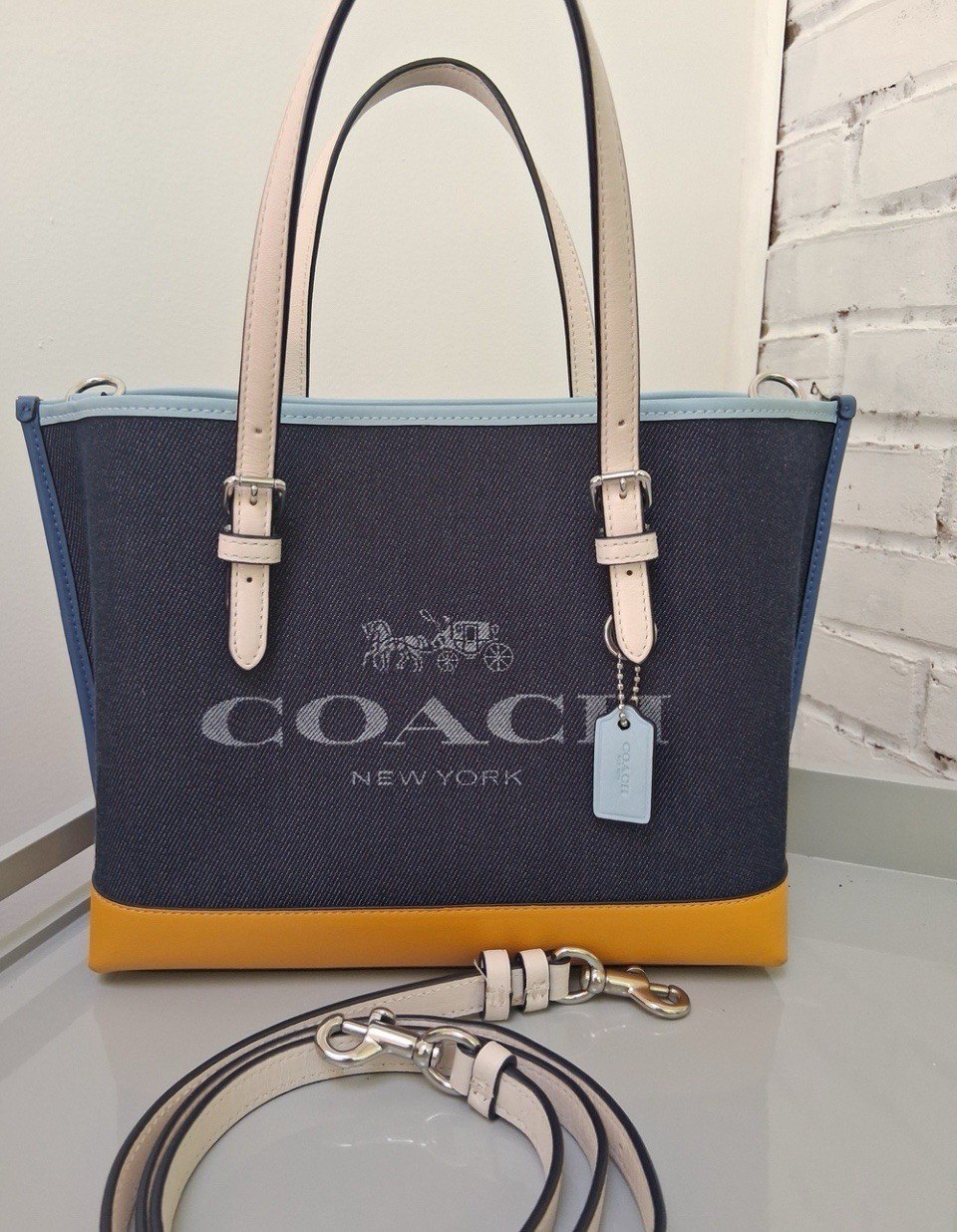 Coach Mollie 25, Colorblock Tote Excellent Condition