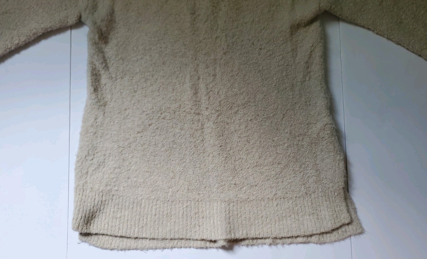 Anthropologie Beige V-Neck Pullover Sweater Nylon Wool Alpaca Blend Size XS