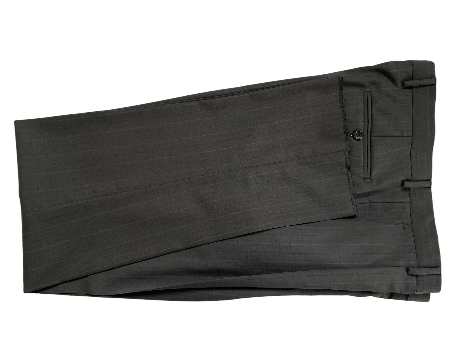 Abito uomo RAGUSO, grigio scuro a righe, DROP 6 in fresco Lana MARZOTTO, -70%.