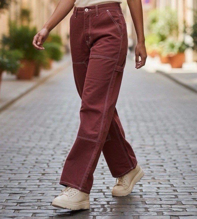 Lioness, Designed in Australia, Women’s Sized M/30”, Inseam 30”, Maroon, Loose
