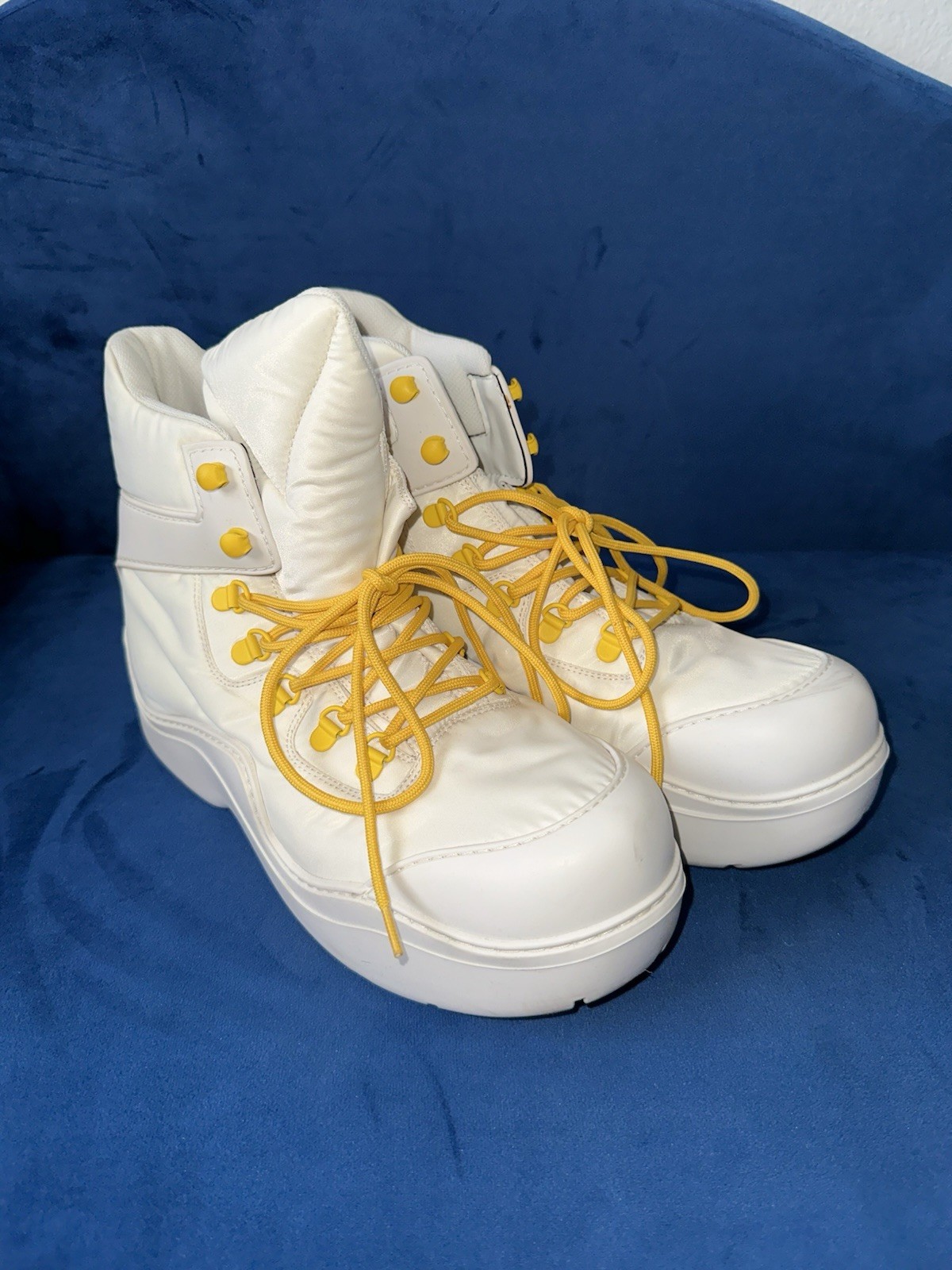 Bottega Veneta Puddle Boot Bomber EU 41 White Men’s Boot With Box and Dust Bags