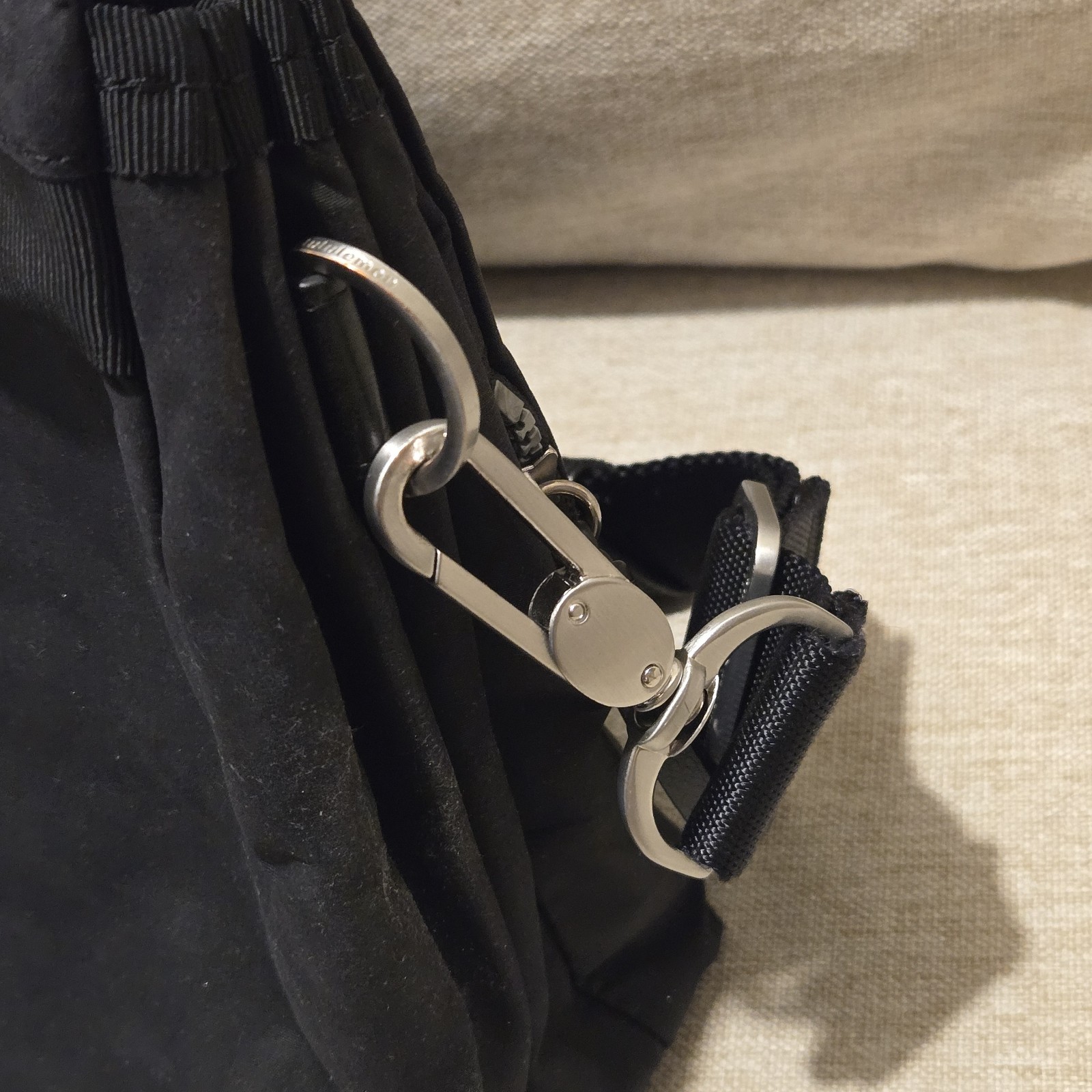 Lululemon Party Om “Go Your Om Way” Crossbody Black Nylon Messenger Bag Purse