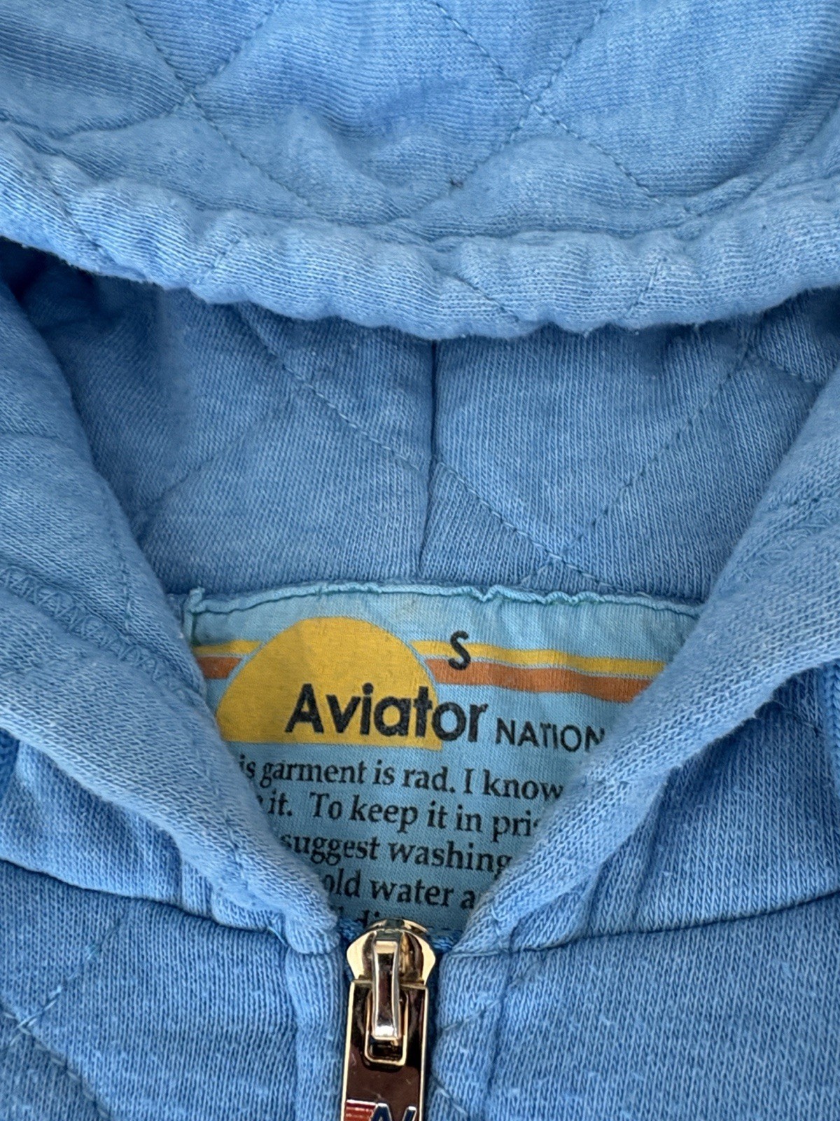 Aviator Nation Blue Set Quilted Size Small