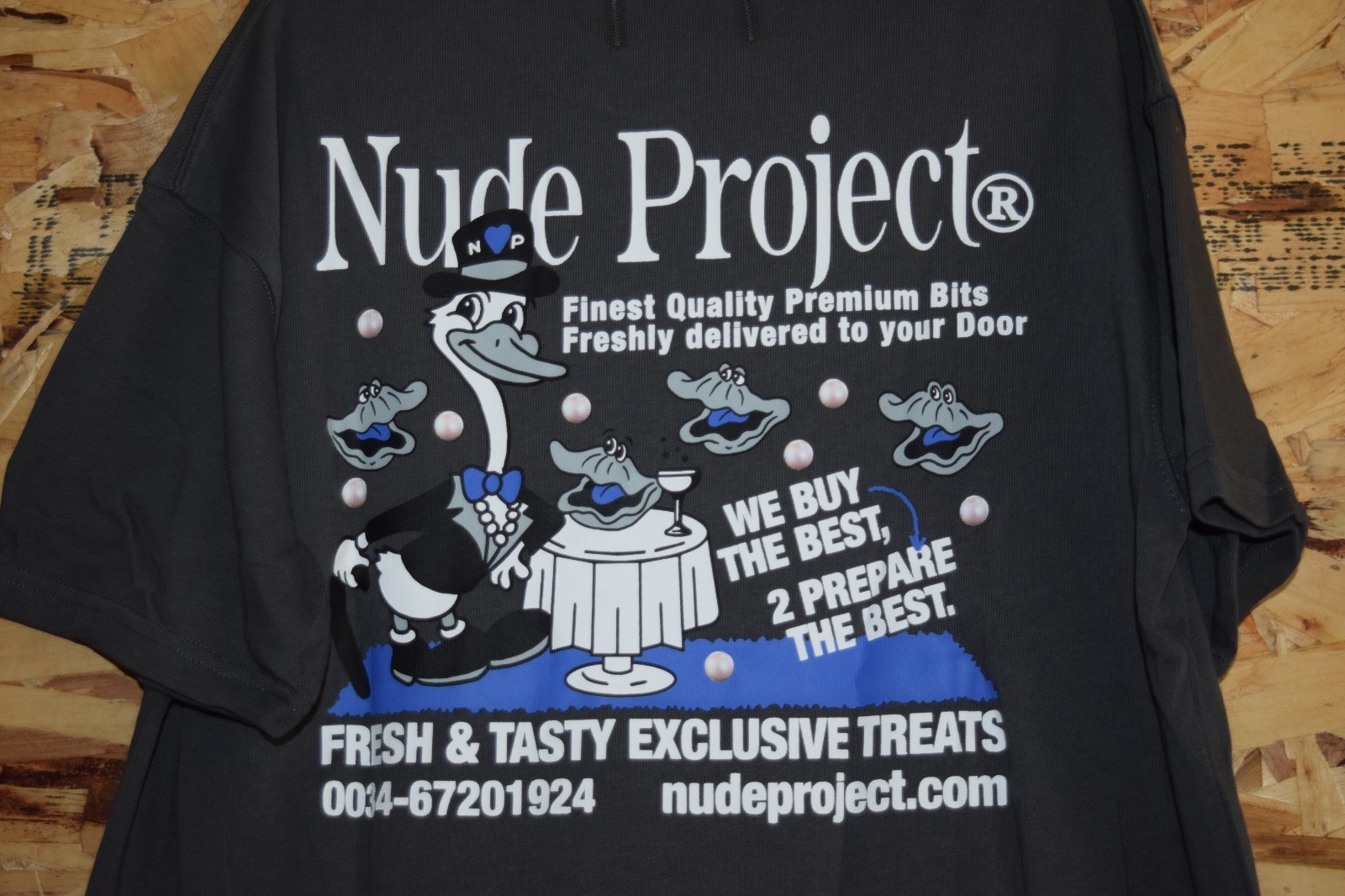 Nude Project Fast Food Tee Volcanic Ash M
