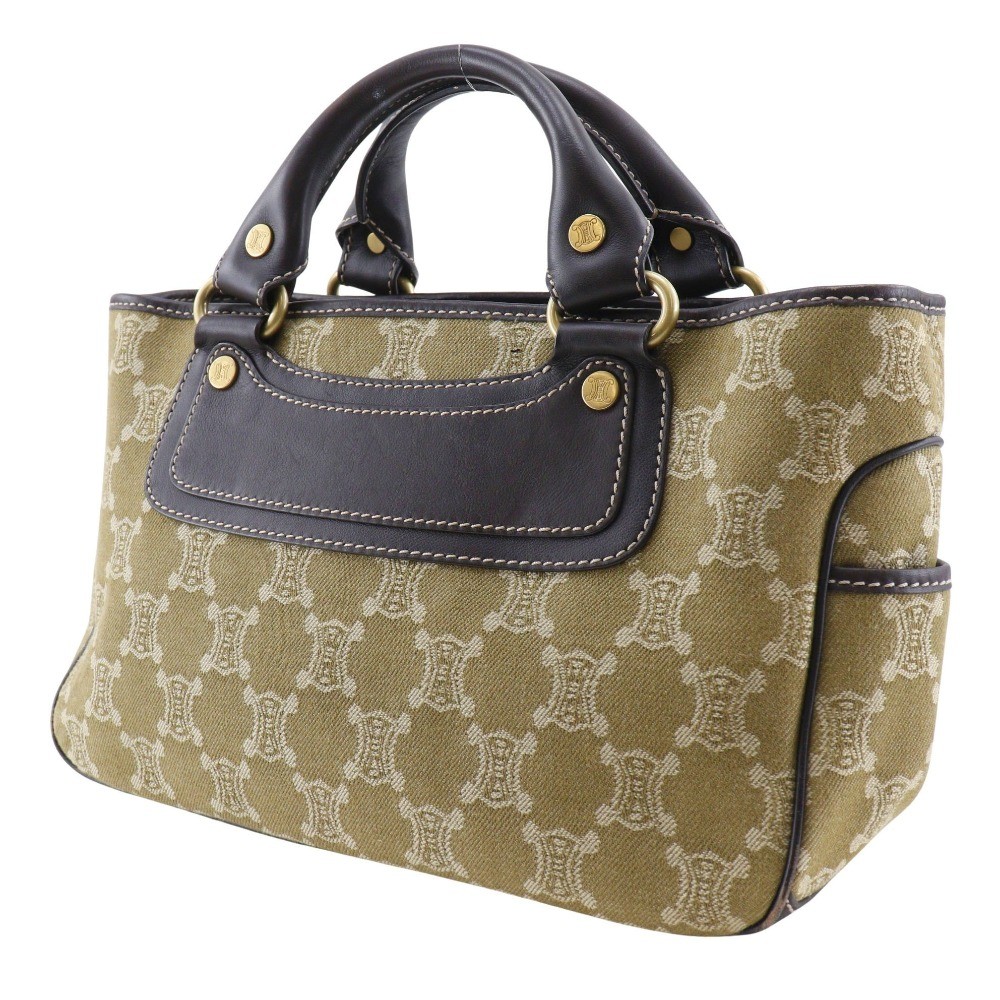CELINE Boogie bag Handbag Macadam khaki canvas Women