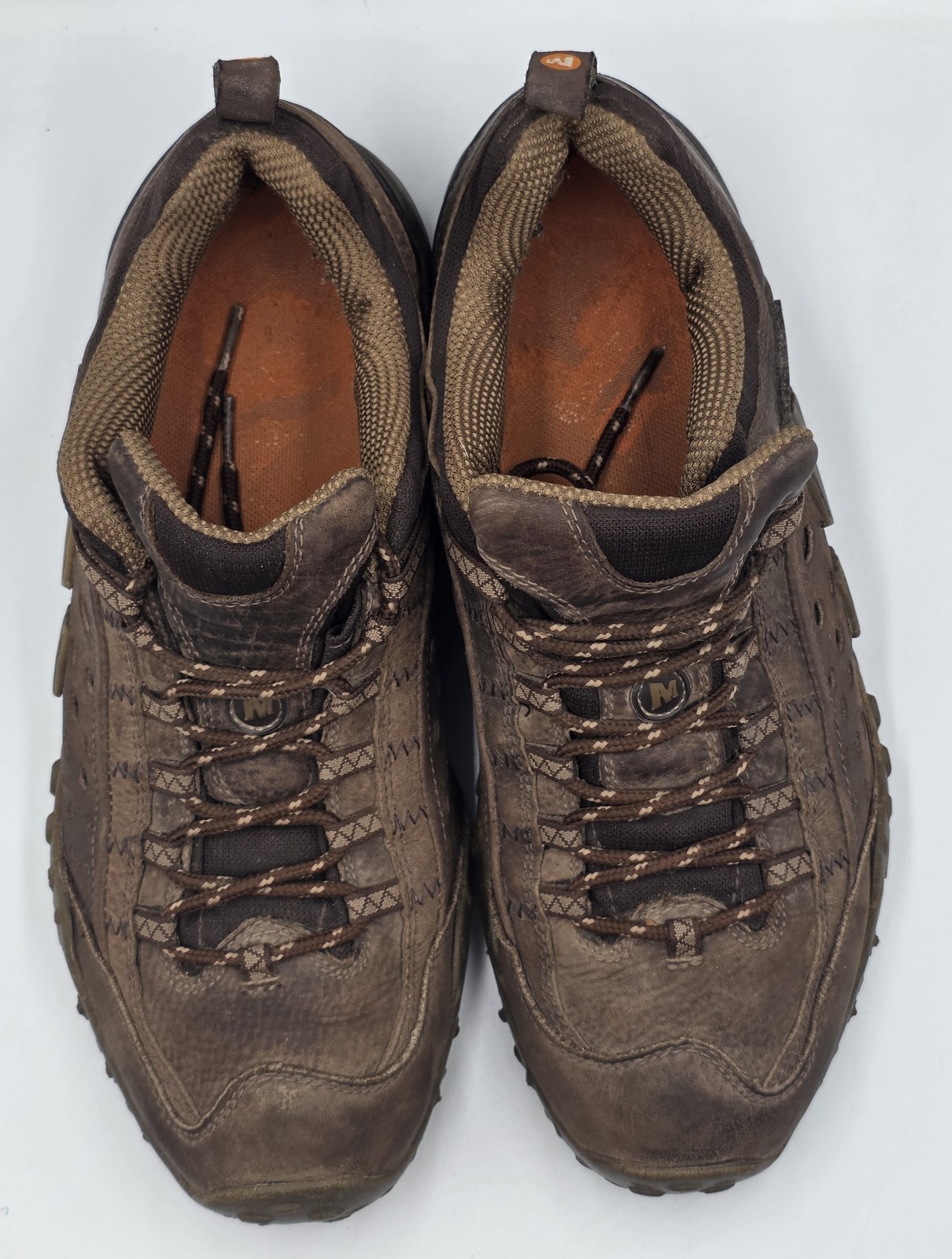 Merrell Intercept J75117 Men’s 10 Dark Brown Leather Hiking Trail Shoes