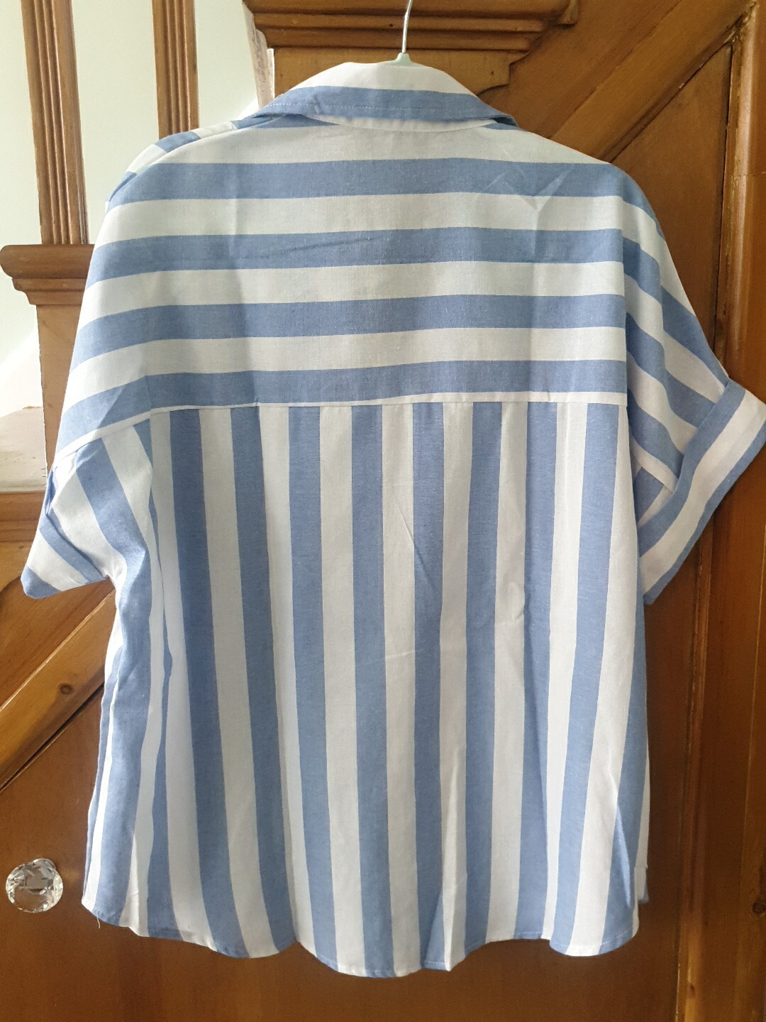 Button Up Blue Striped Shirt – Loose Casual Top – Size XXL/18 – BNNT- RRP £20.99