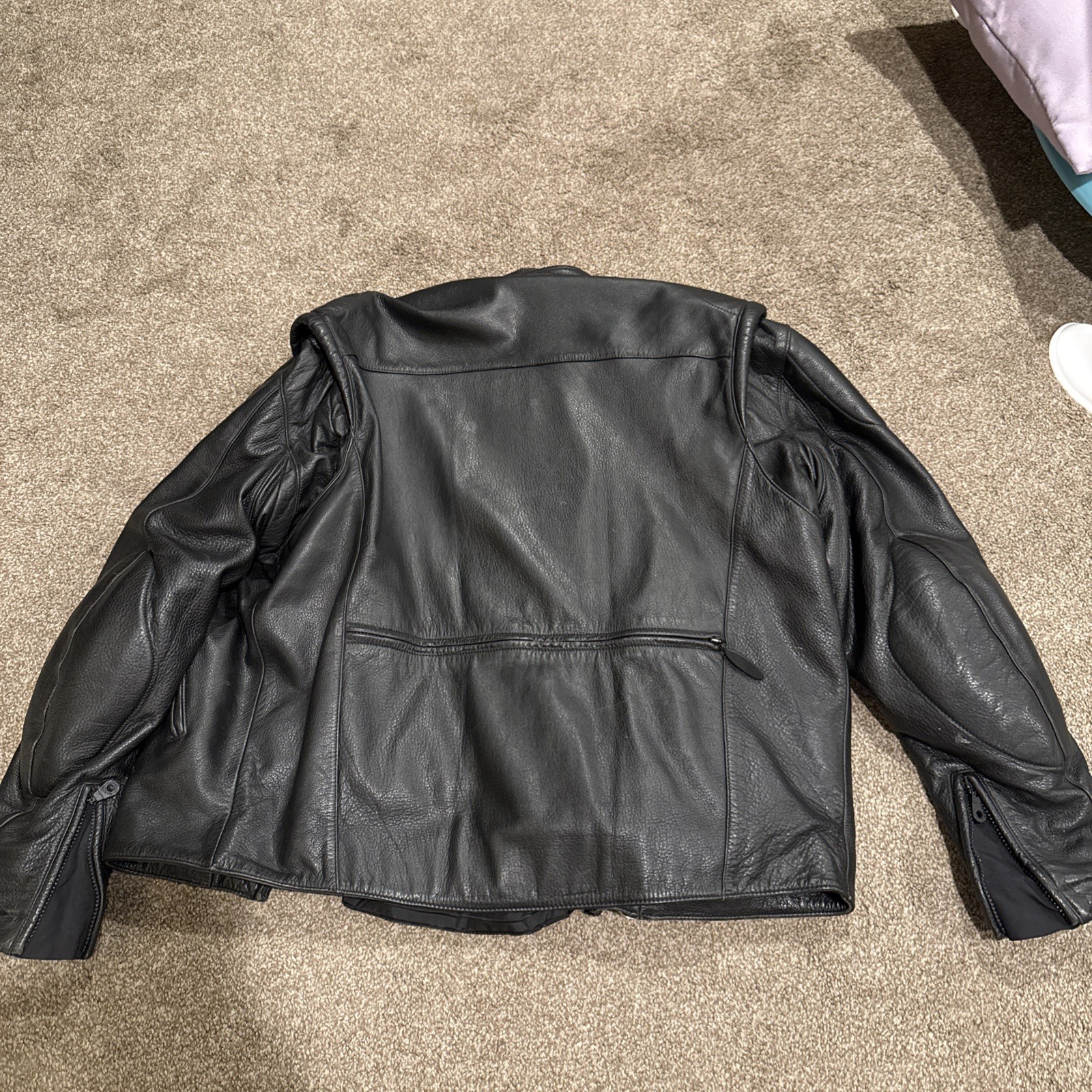 Harley Davidson FXRG Jacket Black Leather Men’s 98508-99VM Size Large w/ Liner