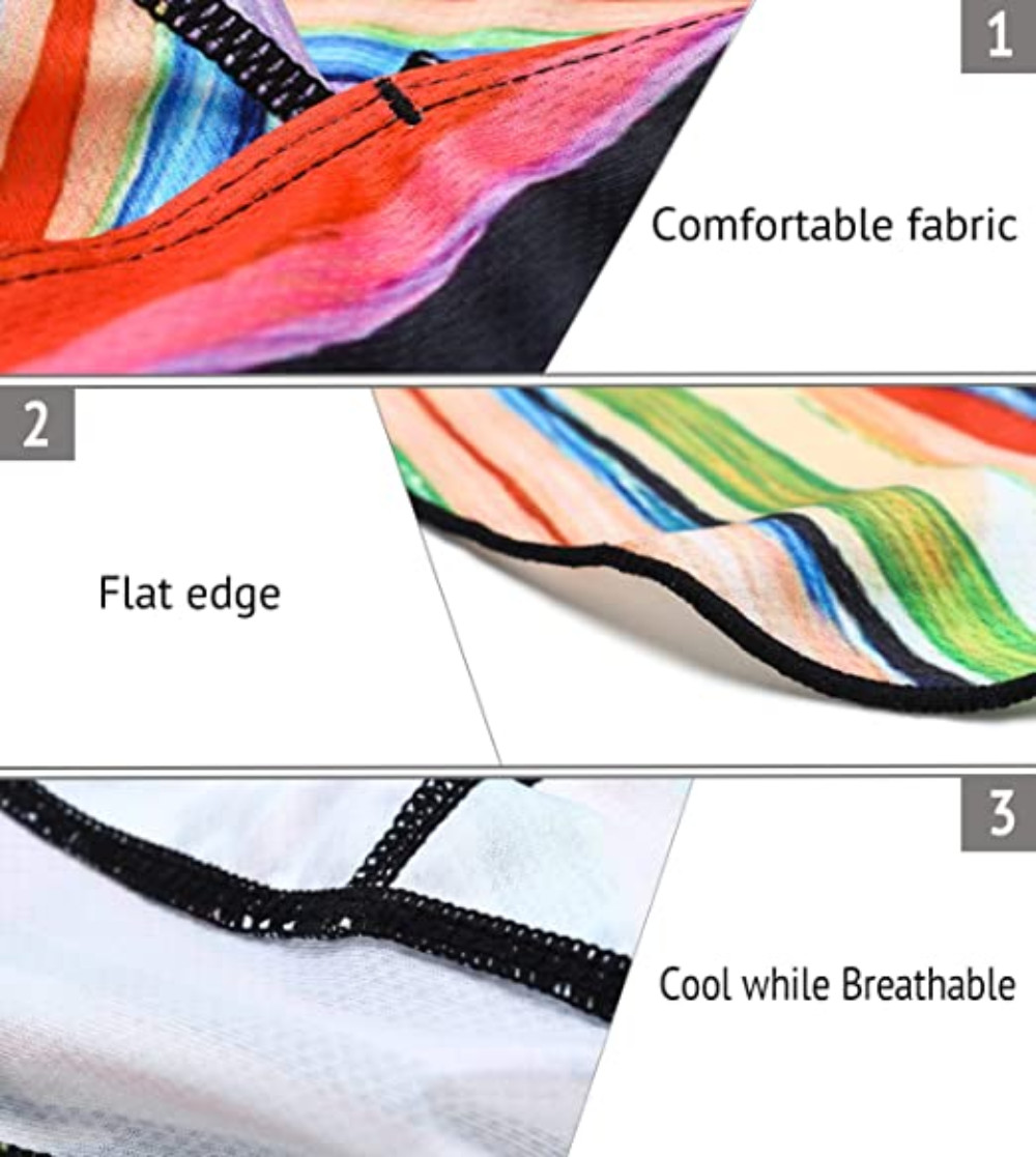 Sweat Wicking Dew Rags Skull Cap Helmet Liner Breathable Head Wrap Beanie Hat