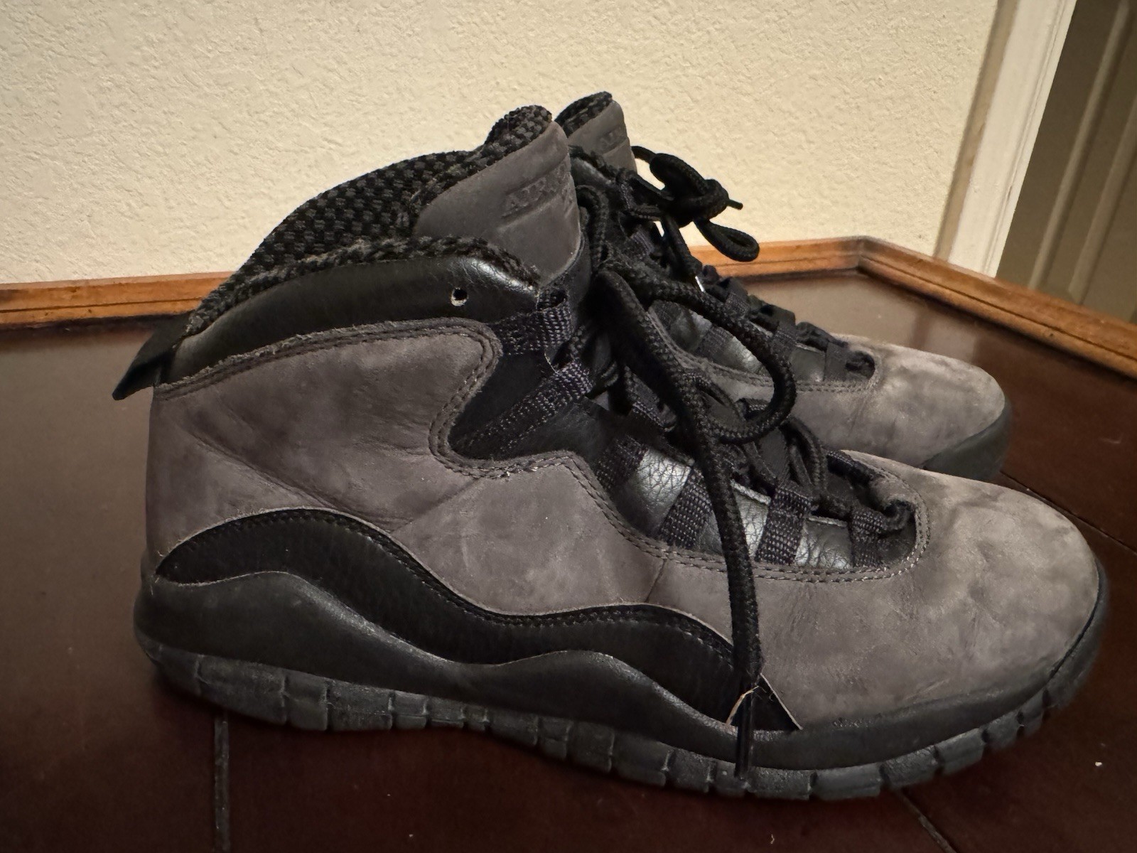 Nike Air Jordan Retro 10 “Dark Shadow” Black Gray Sz 7Y Boys 310806-002 Sneakers