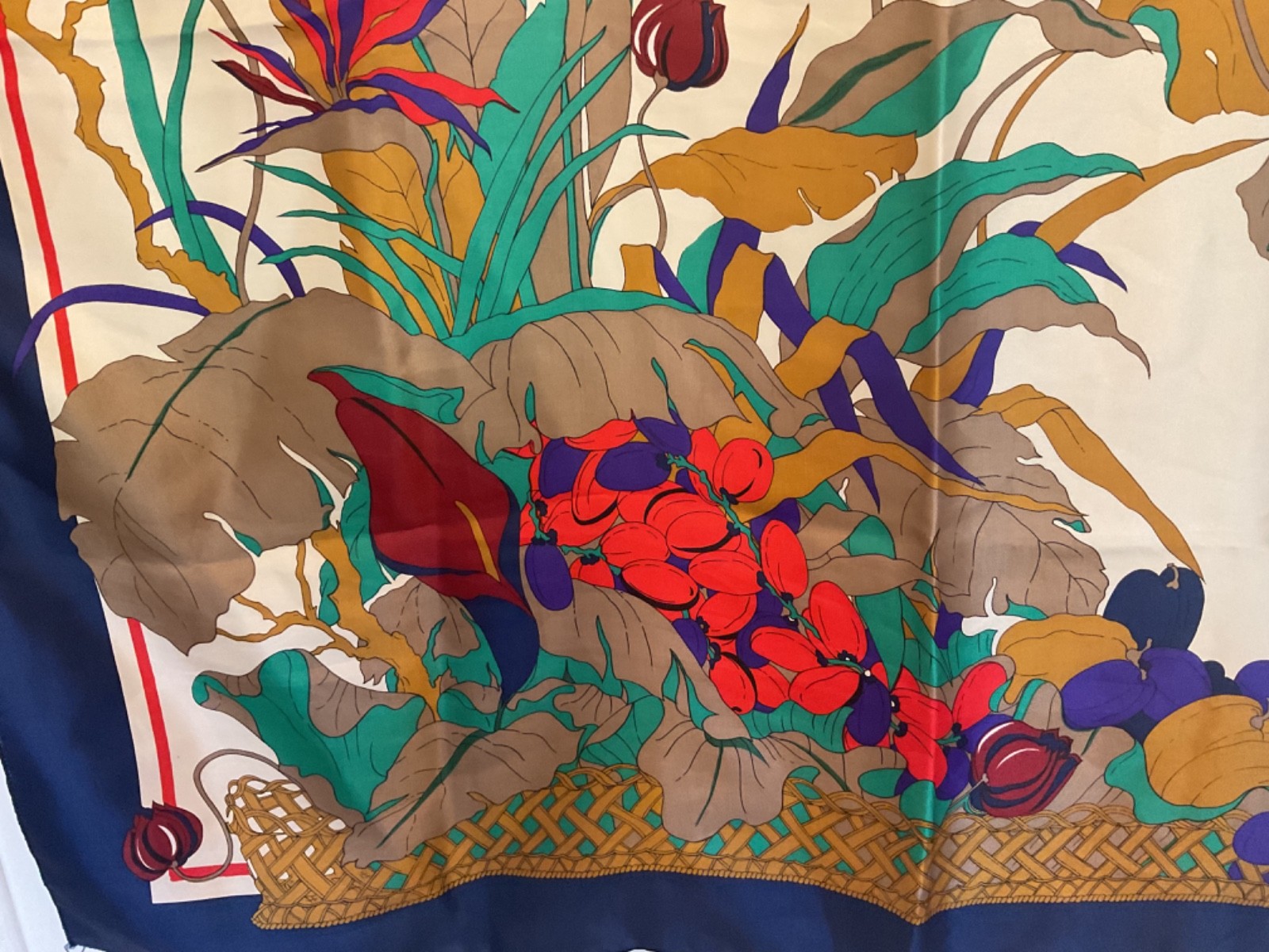 Sun Kyung Sa Multicolor Square Scarf 35” x 34”