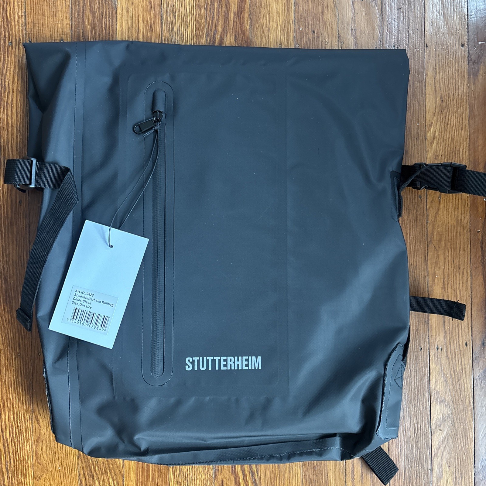 Stutterheim Rollbag Roll Top Backpack Black Waterproof New