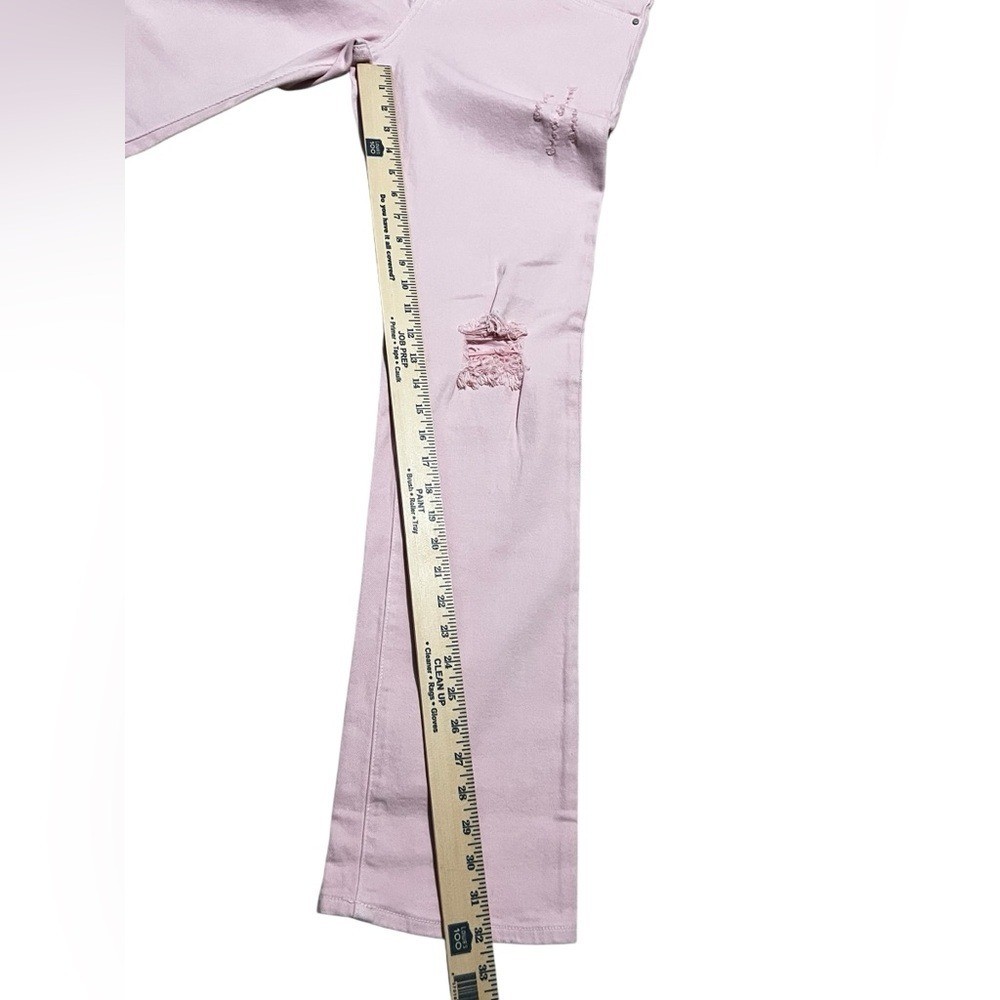 First Row men’s slim straight Pink Distress jeans pants American Flag size 34X32