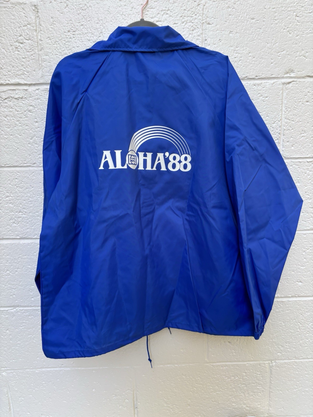 Vintage NWT Pepsi Jacket Mens Large Aloha 88 Hartwell Blue Snap Windbreaker