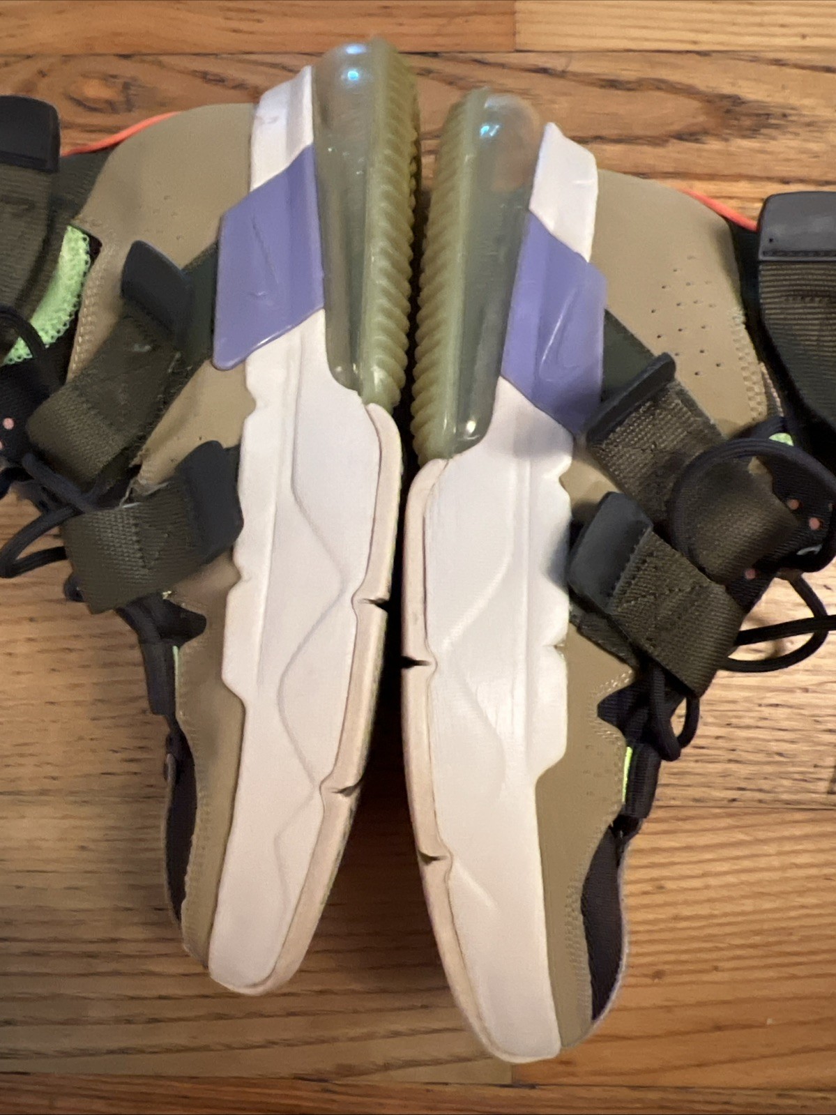 Nike Air Max 270 Bowfin Khaki Olive Black Orange US 7 Men EUR 40 Trail AQ8764