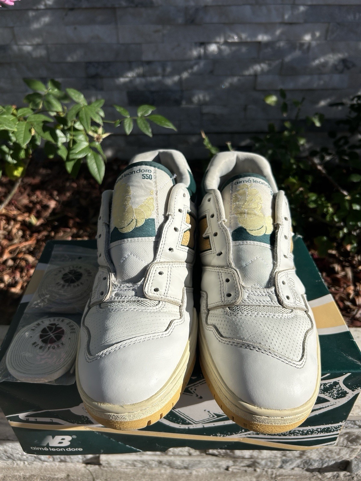 9.5 – New Balance 550 x Aimé Leon Dore ‘Green Yellow’ 2021 [BB550A2]