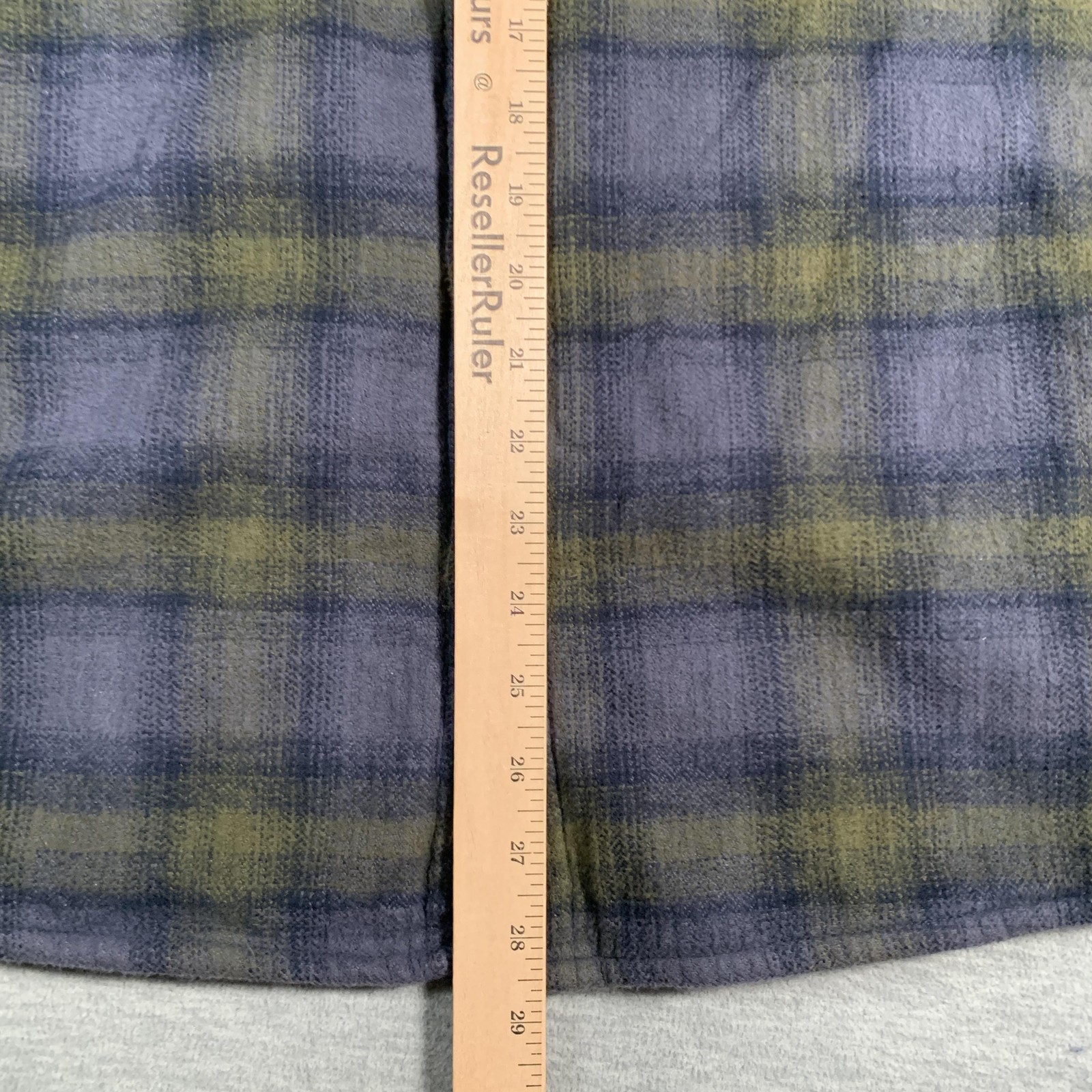 Globe Wanderer Shacket Shirt Mens XL Blue Green Plaid Organic Cotton Button Up