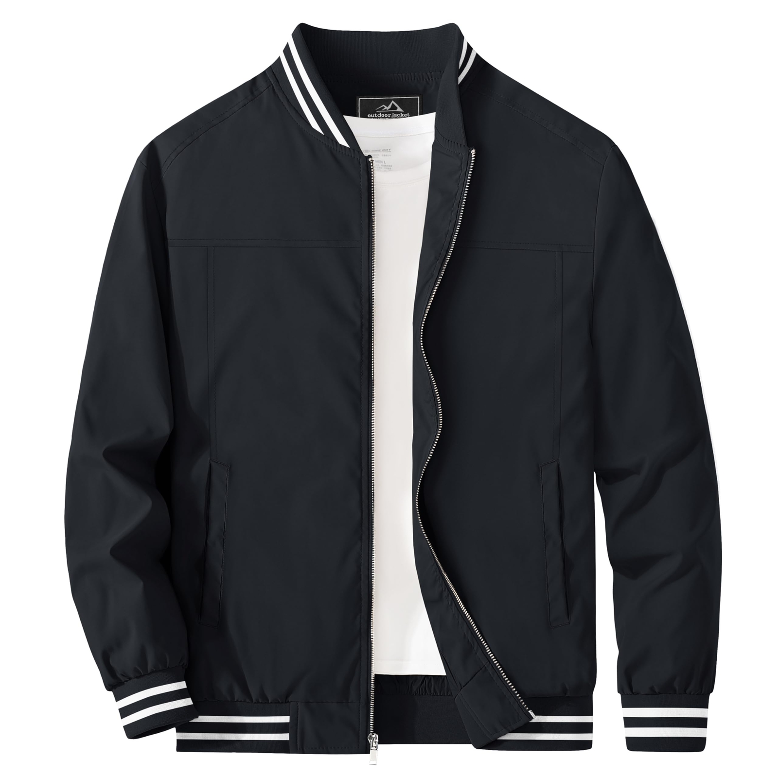 Men’s Lightweight Bomber Jacket Full-Zip Spring Fall Pilot Outdoor Casual Coats