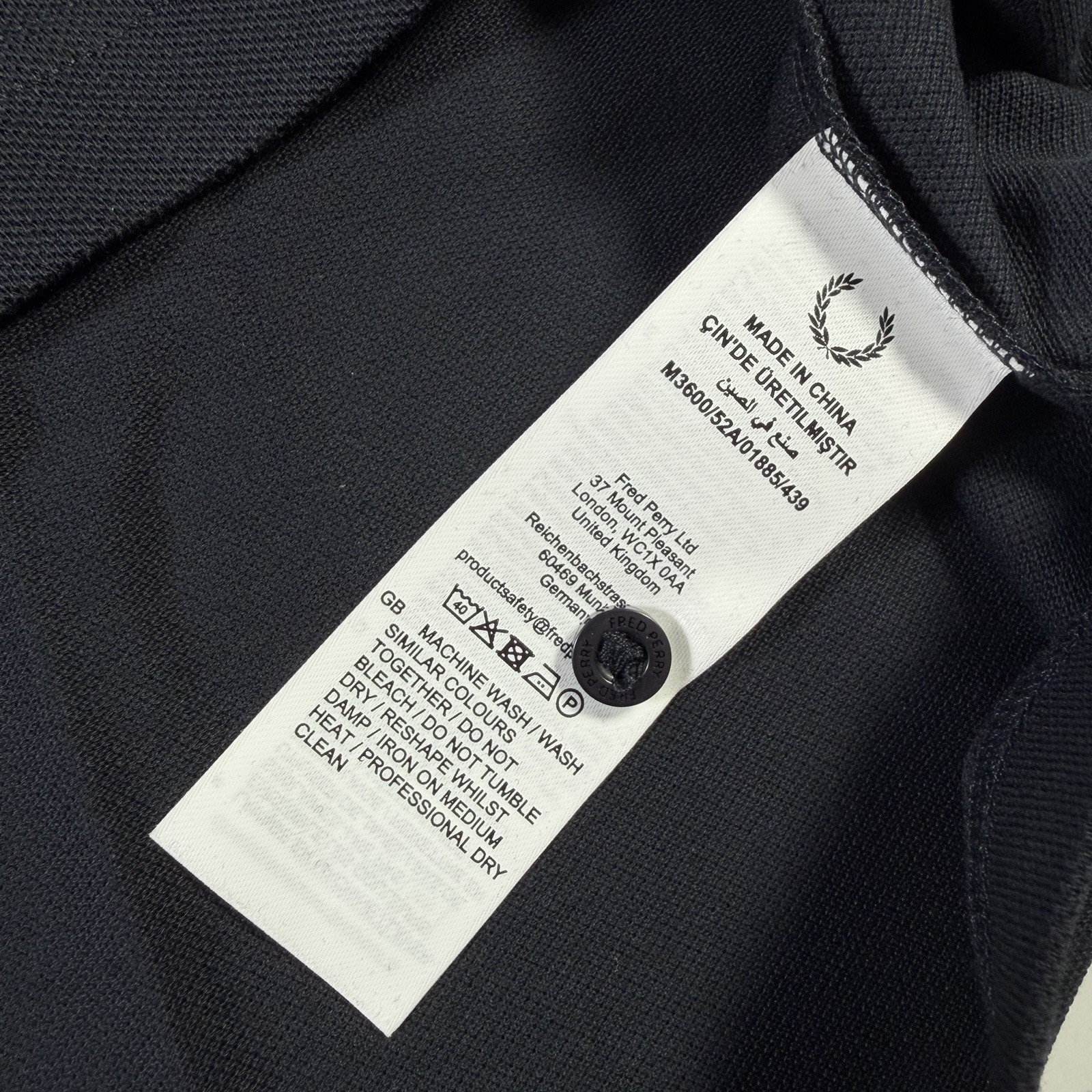 FRED PERRY Mens Navy Blue Twin Tipped Polo Shirt SIZE 3XL M3600 52A BNWT