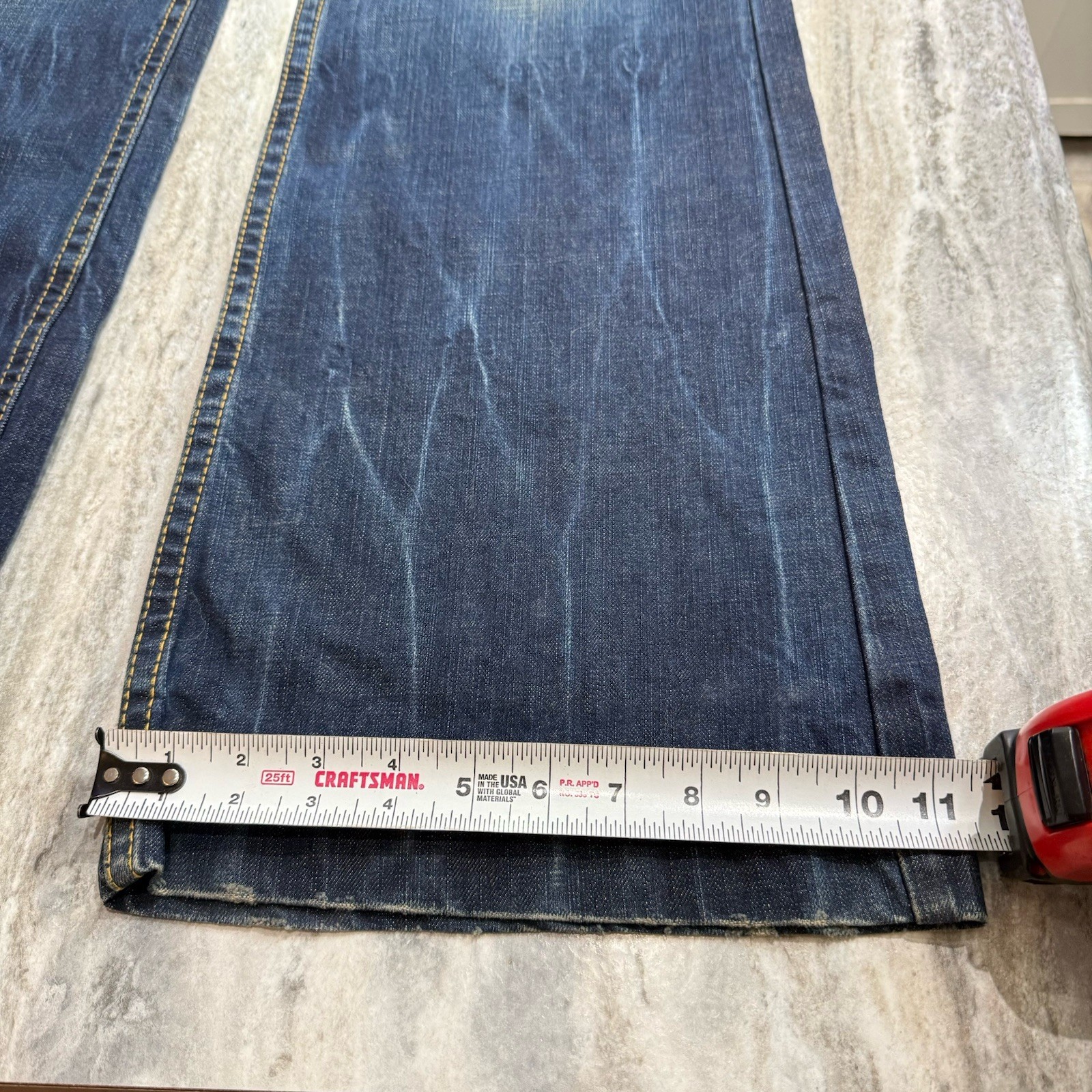 Studio R.P Flare Denim Pants y2k RED PEPPER Size 27 Vintage Rare