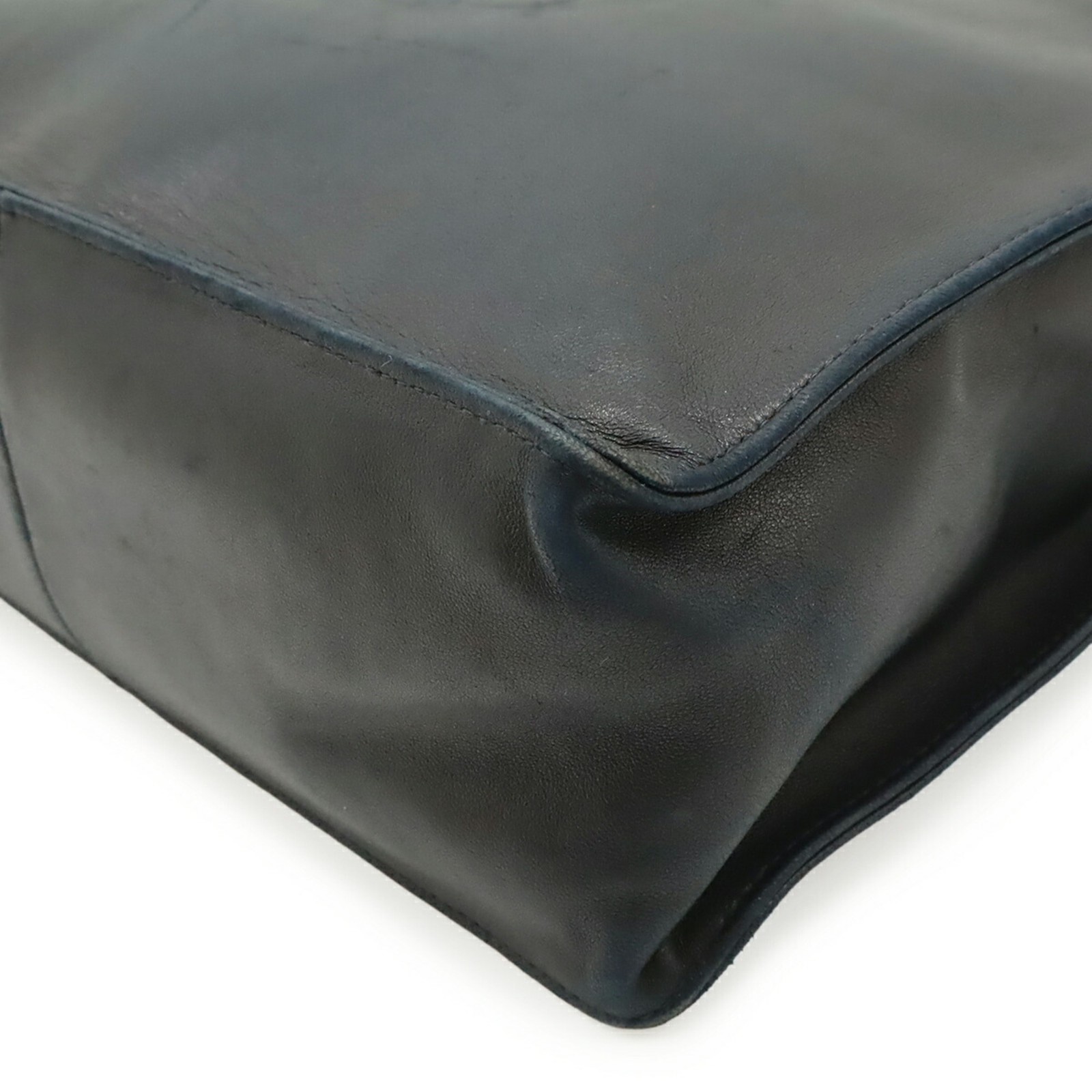 CHANEL Camellia Coco Mark Tote Bag Shoulder Lambskin Leather Black GZl1imbr