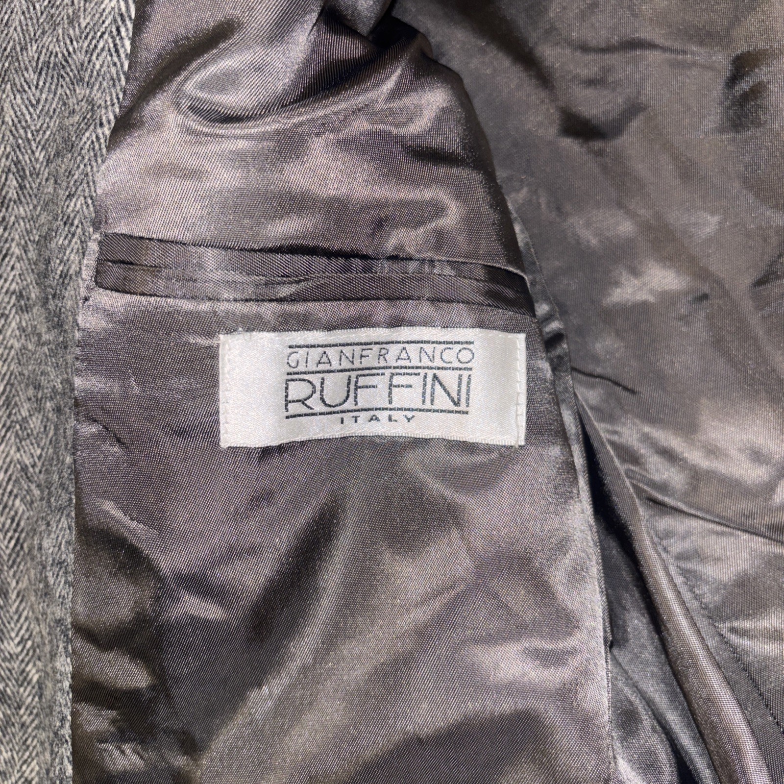 Gianfranco Ruffini Blazer Mens 38S Herringbone Camel Hair Blend Italy Jacket EUC