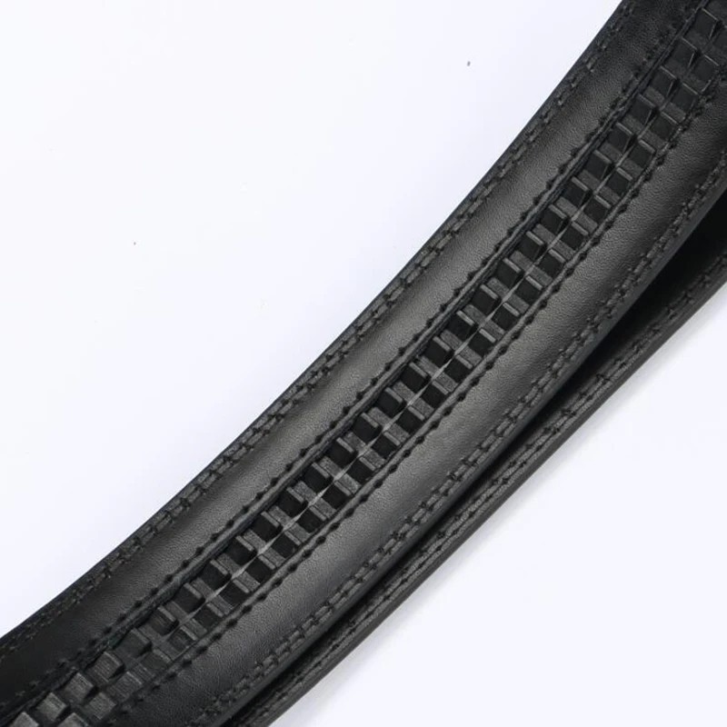 Luxury Men’s Automatic Buckle Belt Ratchet Strap Black Brown Leather Strap Jeans