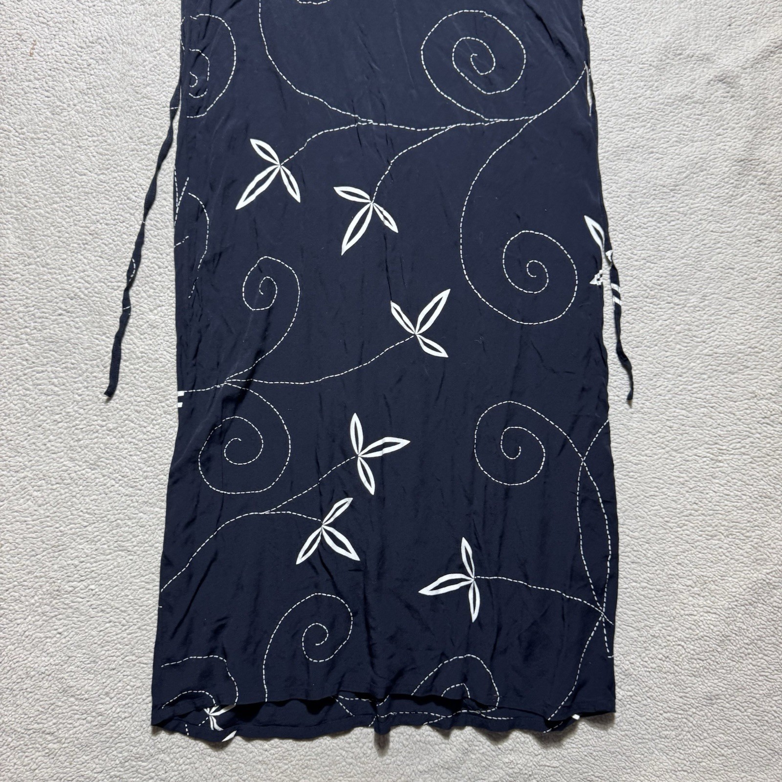 David Dart Dress Womens Medium Collection Faux Wrap Short Sleeve Floral Straight