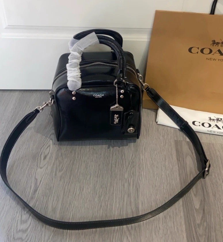 COACH Cube Rogue Bag 20 Shoulder Bag Black CBH04 Outlet NEW leather