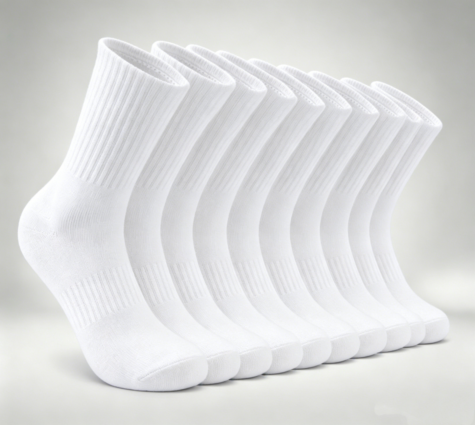 Cotton Socks, Plain Color, Regular Soft Casual, 5 Pairs