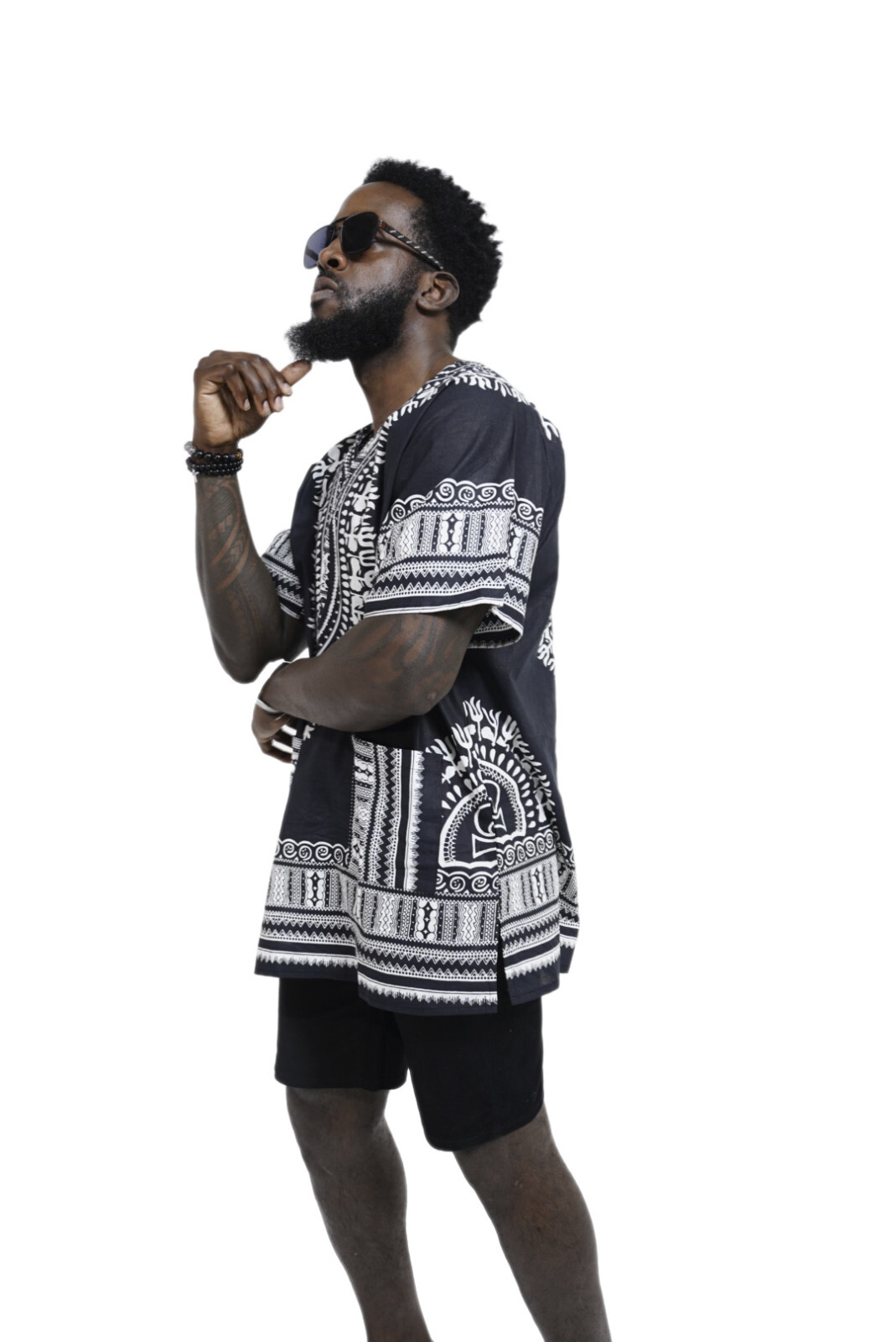 Black African Unisex Dashiki Shirt DP3578 Small to 7XL Plus Size