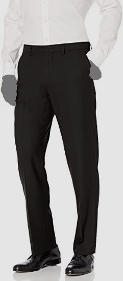 $45 Amazon Essentials Men’s Classic-Fit Black Pull-On Dress Pants 34W 31L