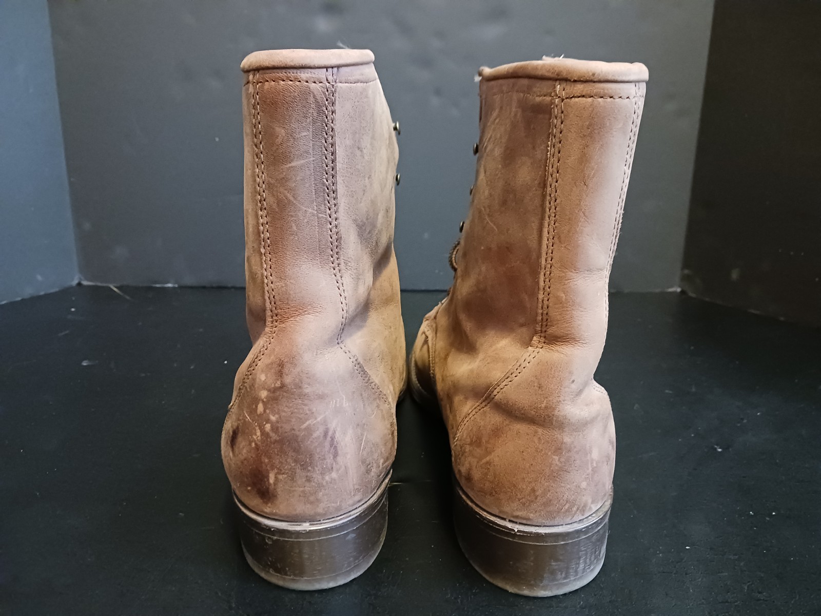 Laredo Vintage Roper Boots Womens 11 M Brown Leather Lace Up Kiltie Made in USA