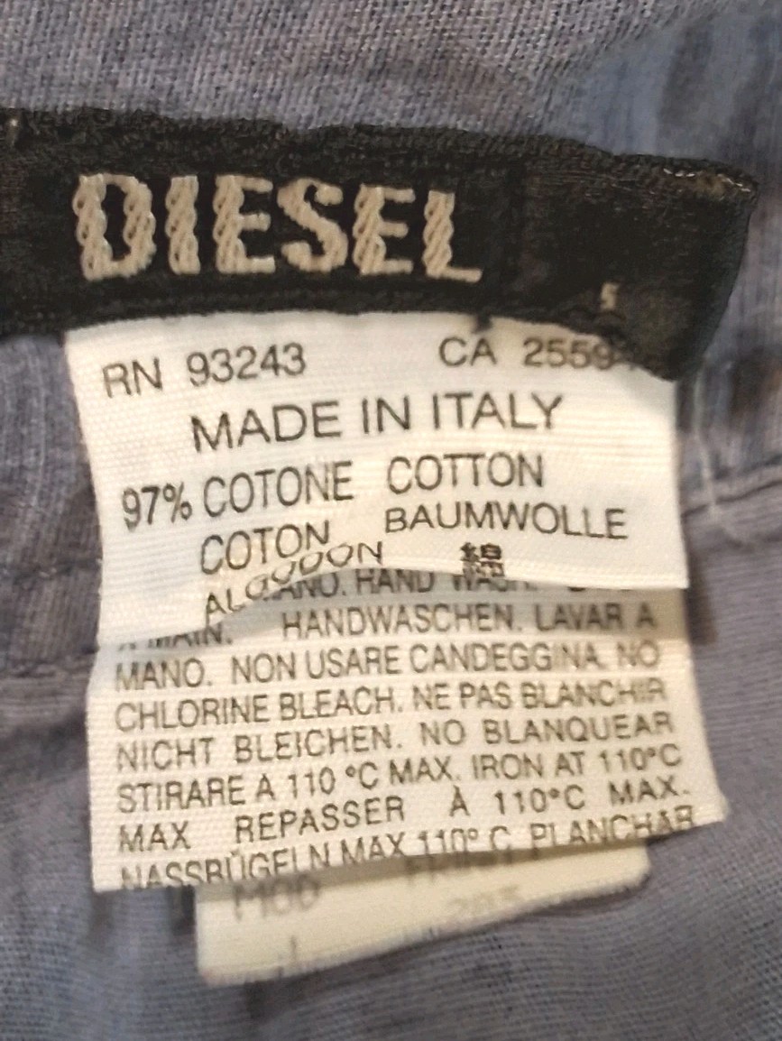 Diesel Womens Maxi Dress **Large Slate Gray Halter Neck Rustic Made in Italy