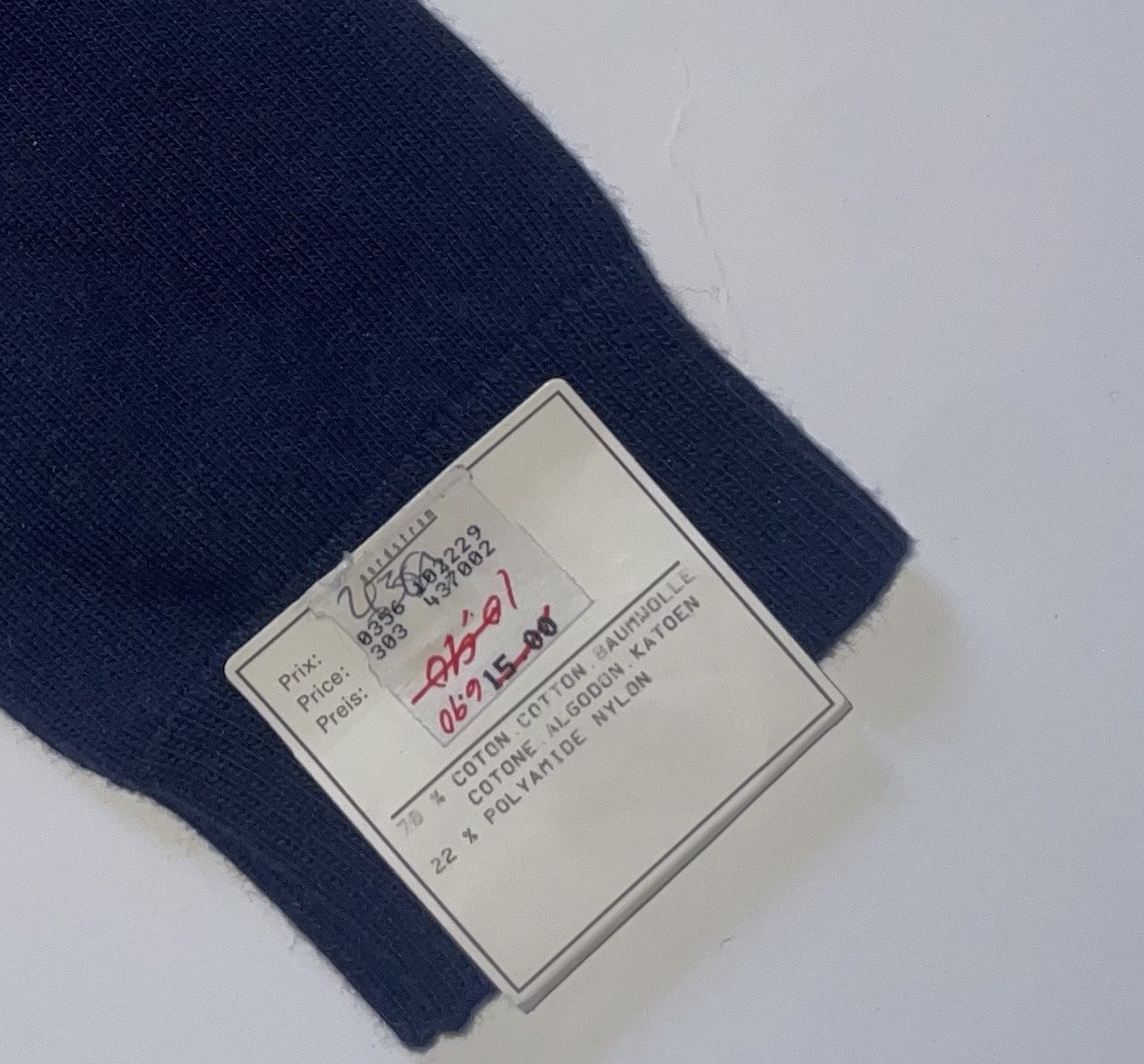 Vintage Dore Dore Golf Navy Blue Cotton/Polyamide Socks