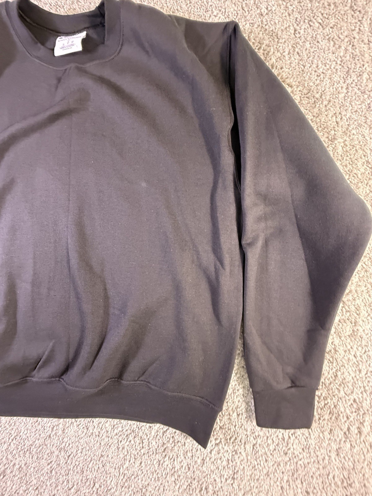 Champion S0888 Size M Men’s Powerblend Fleece Pullover Sweatshirt – Black