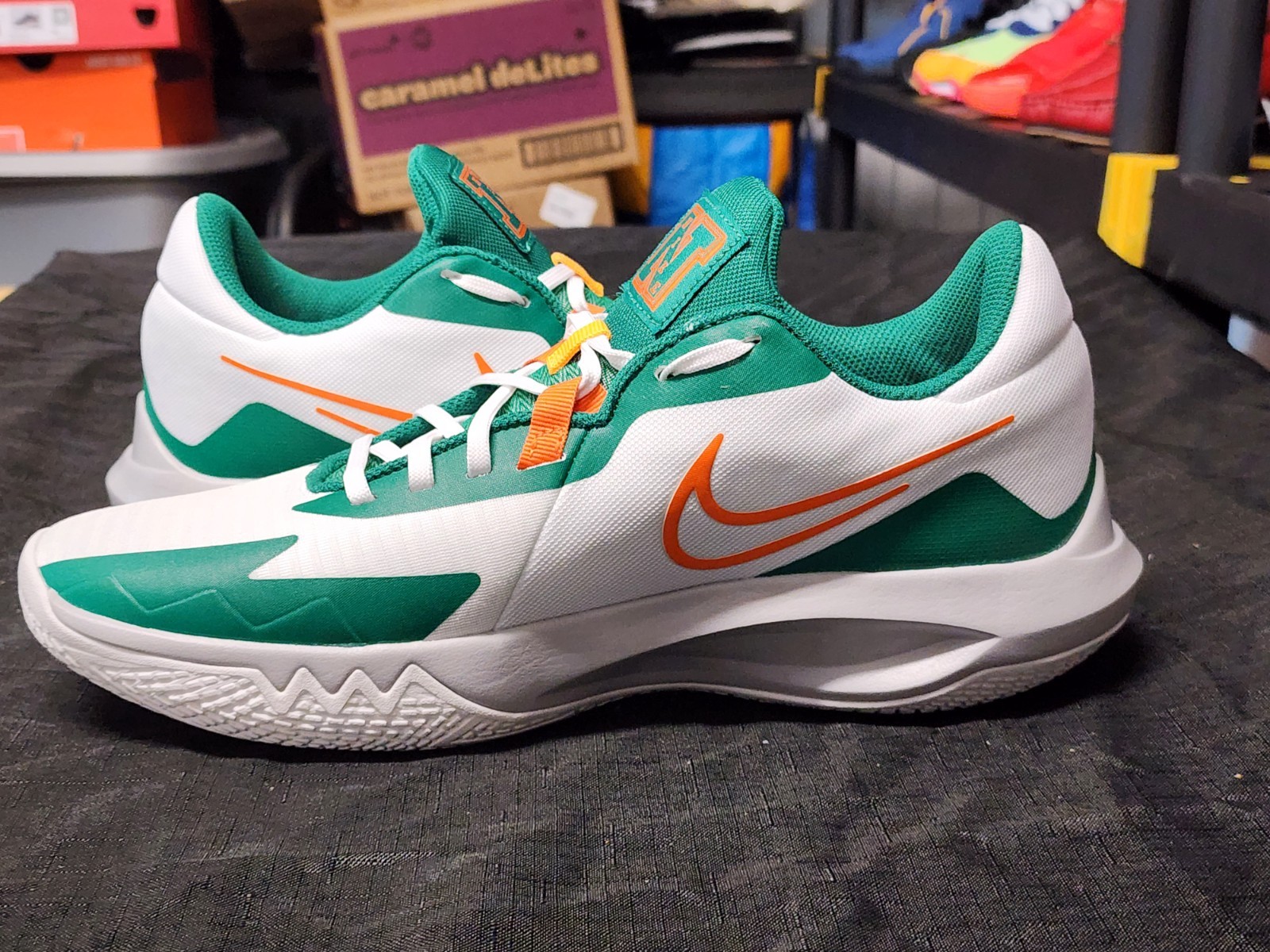 Nike Precision 6 Malachite Safety Orange DD9535-103 White Green Men’s Sneaker