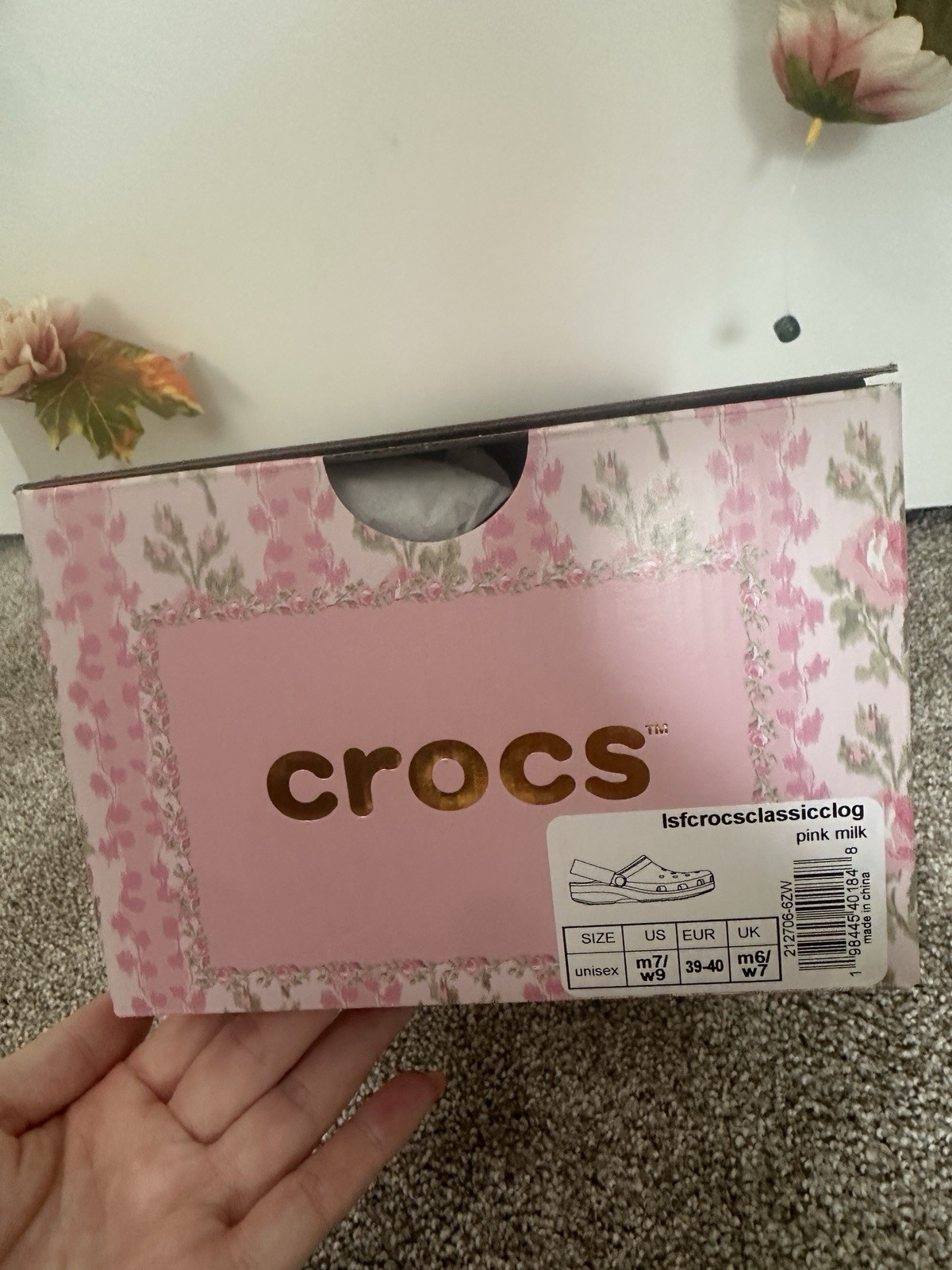 LoveShackFancy x Crocs Pink Classic Clog Women’s Size 9 NWT
