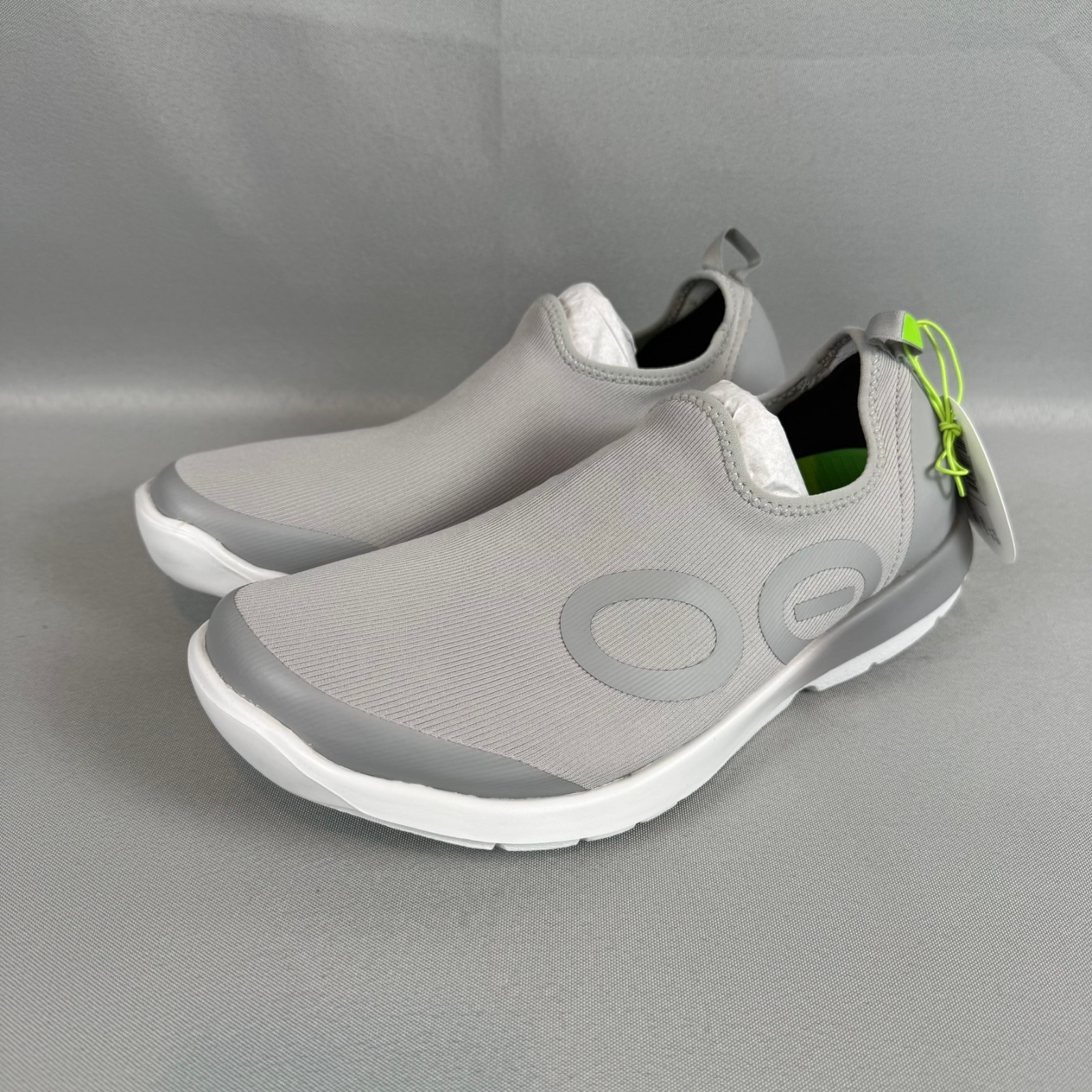 Oofos OOmg Sport Recovery Sneakers Mens 9 Slate Fade Gray Slip-On Light New NIB